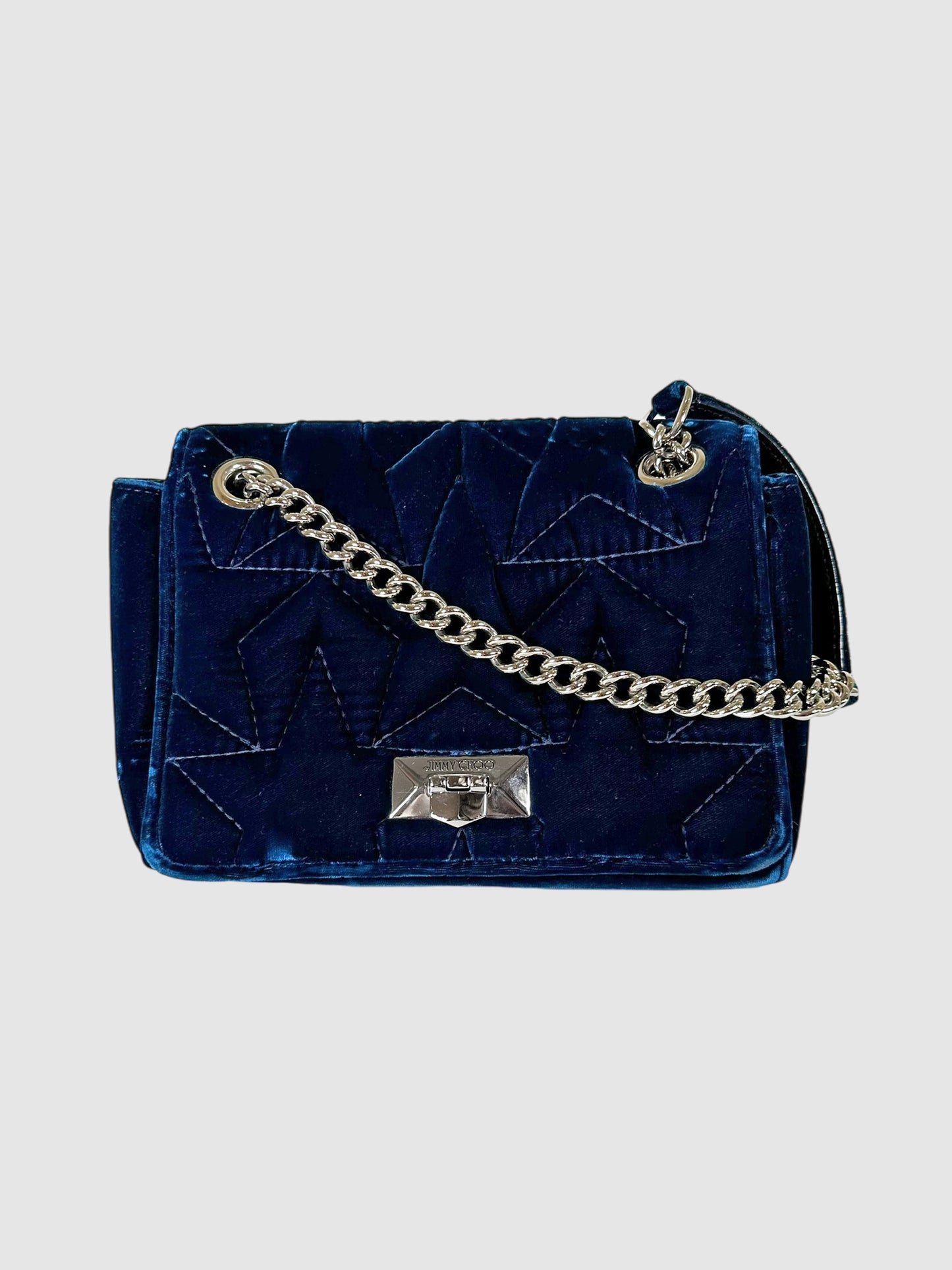 Velvet Quilted Star Shoulder Bag