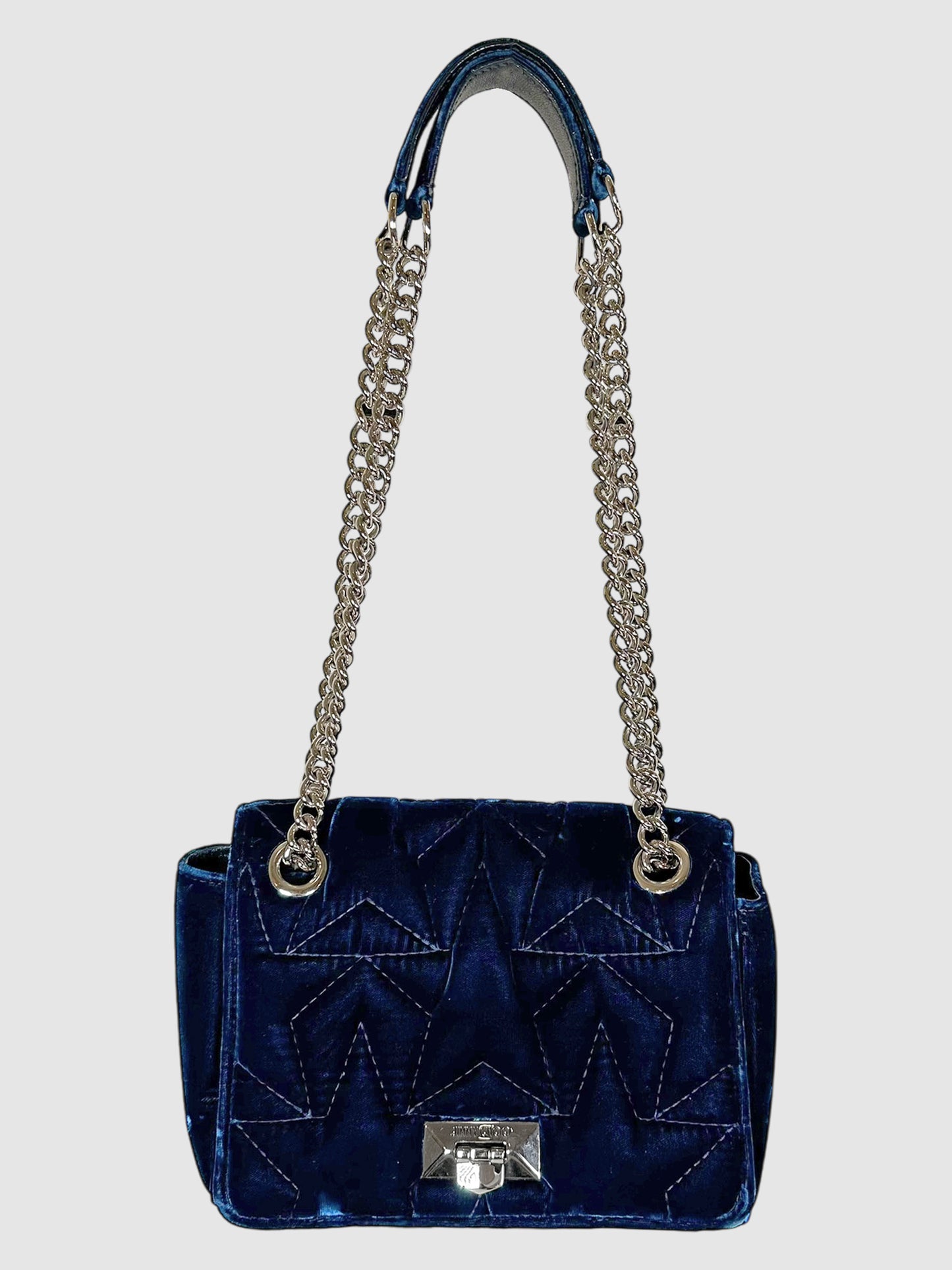 Velvet Quilted Star Shoulder Bag