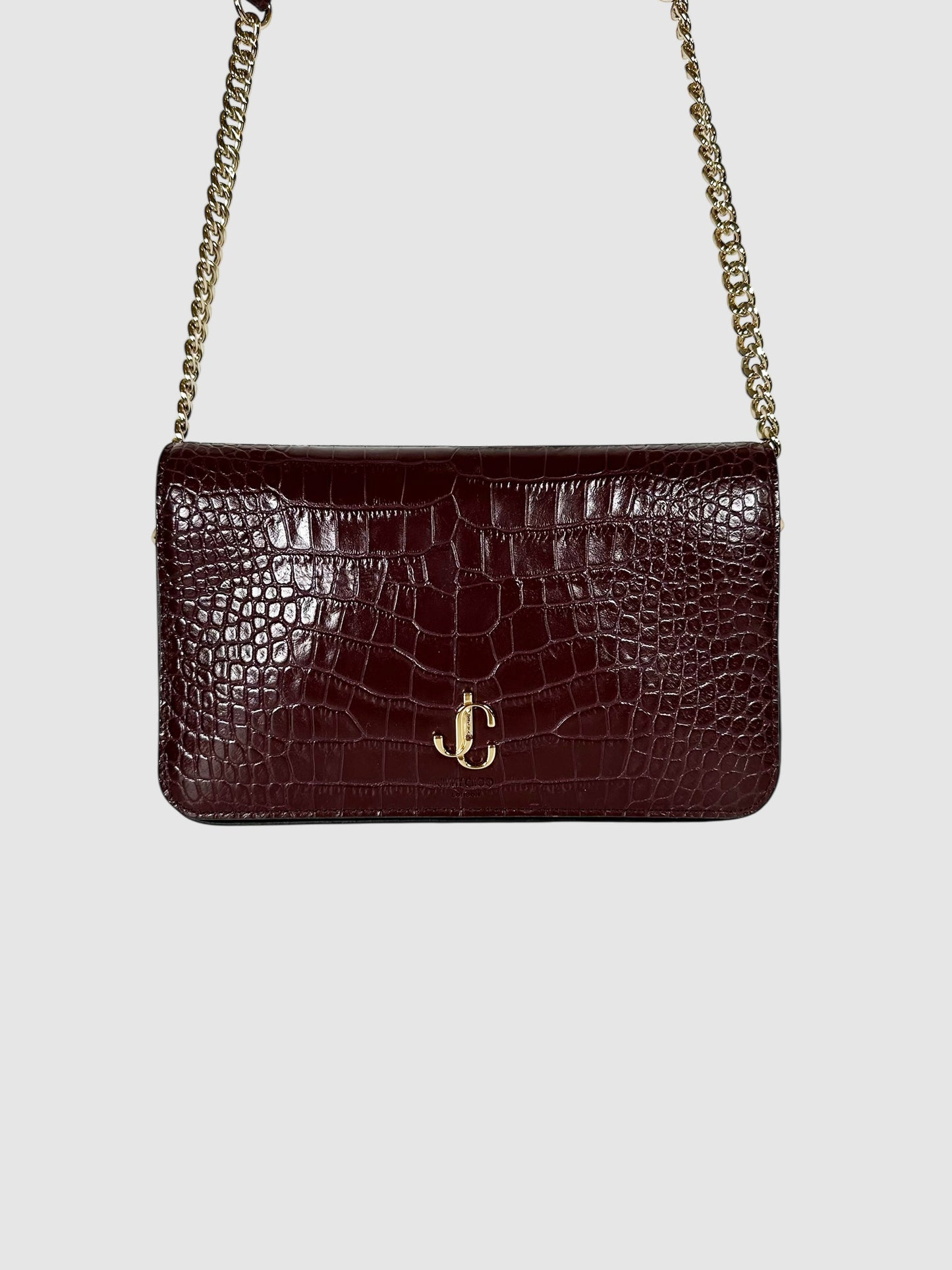 Croc-Embossed Palace Crossbody Bag