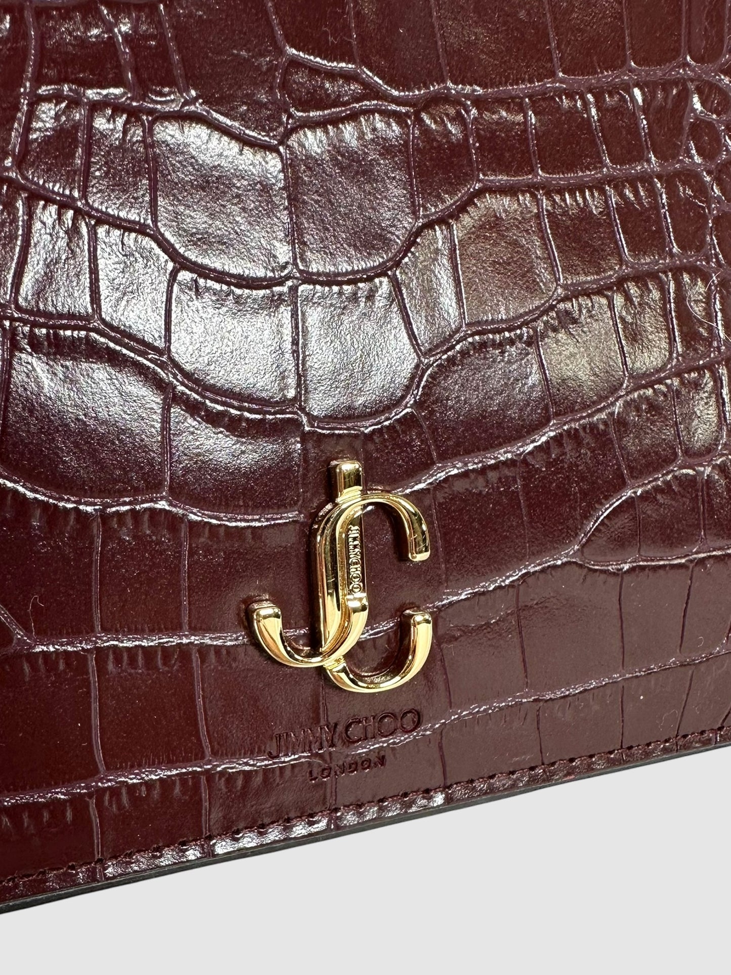 Croc-Embossed Palace Crossbody Bag