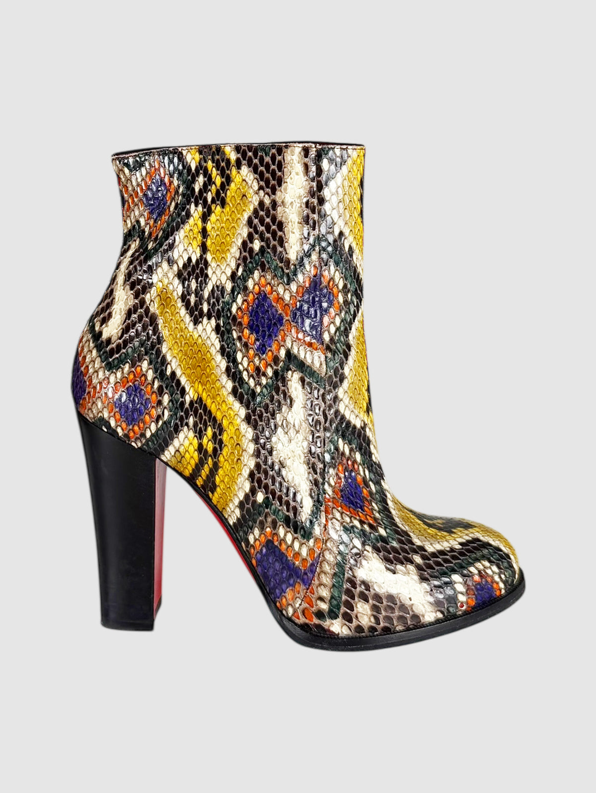 Louboutin Python Leather CHRISTIAN LOUBOUTIN Python Adox 100 Booties – Second Nature Boutique