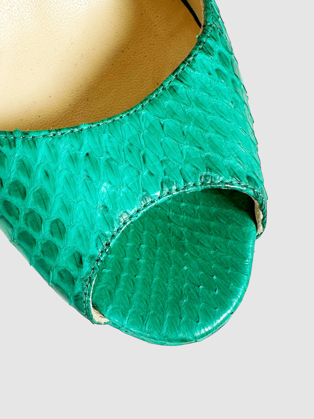 Python Leather Pumps