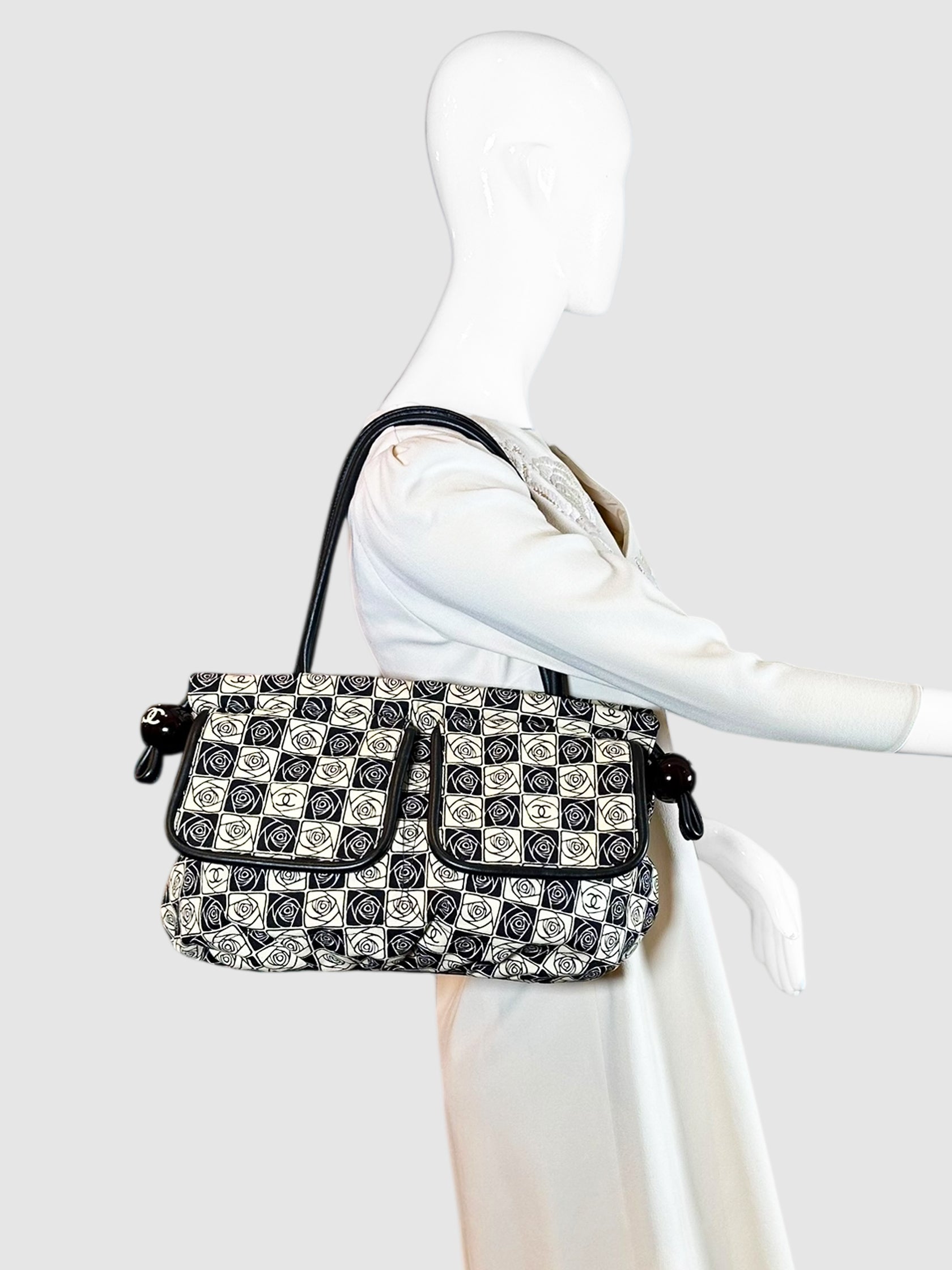 2003-2004 Camellia Checkered Bag