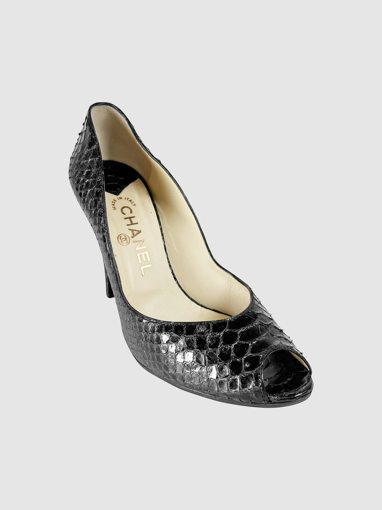 Snakeskin Pumps