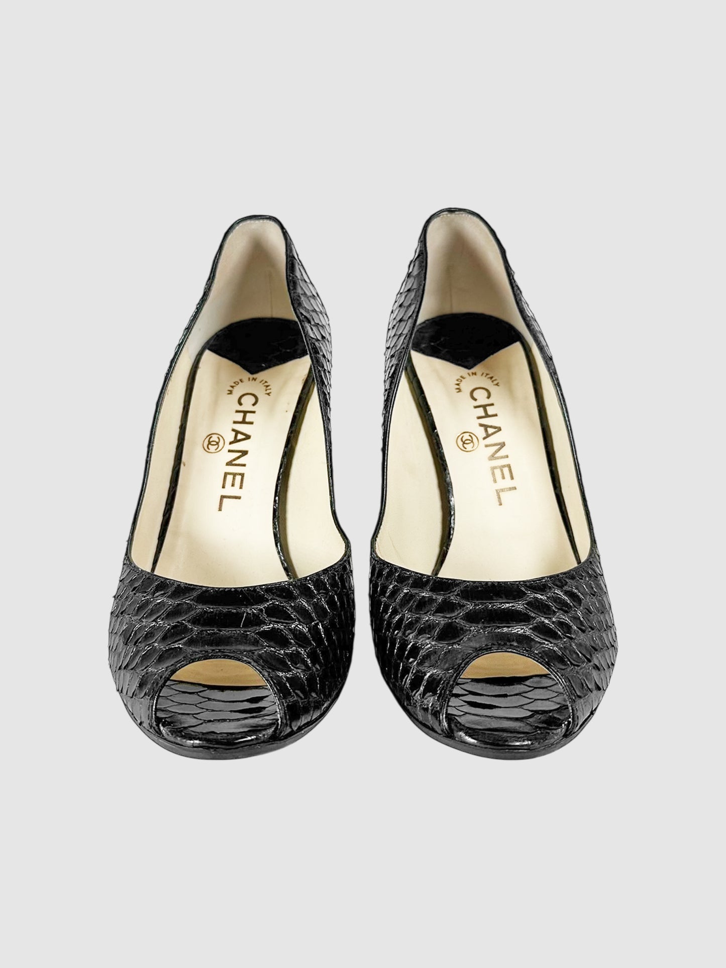 Snakeskin Pumps