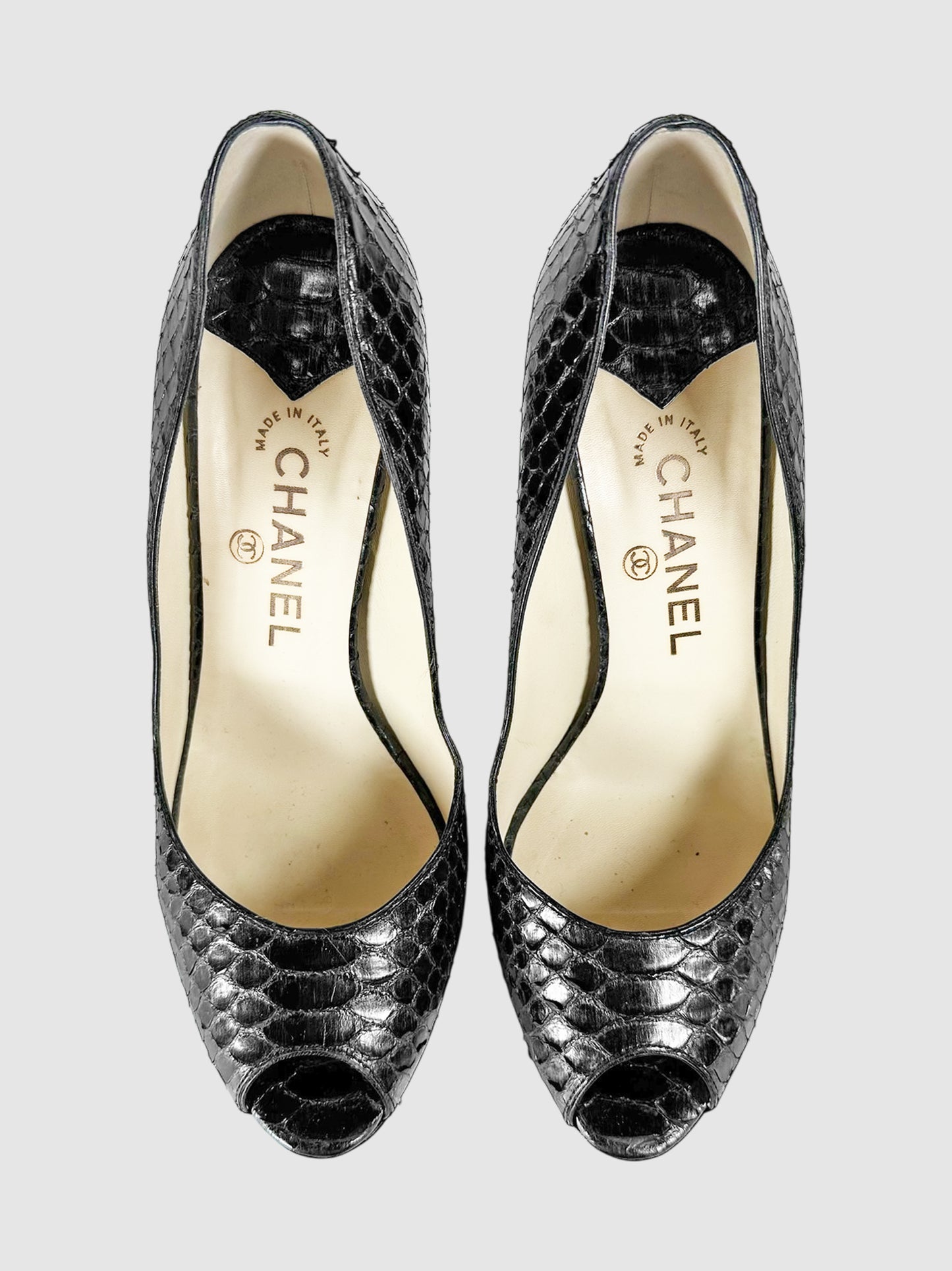 Snakeskin Pumps