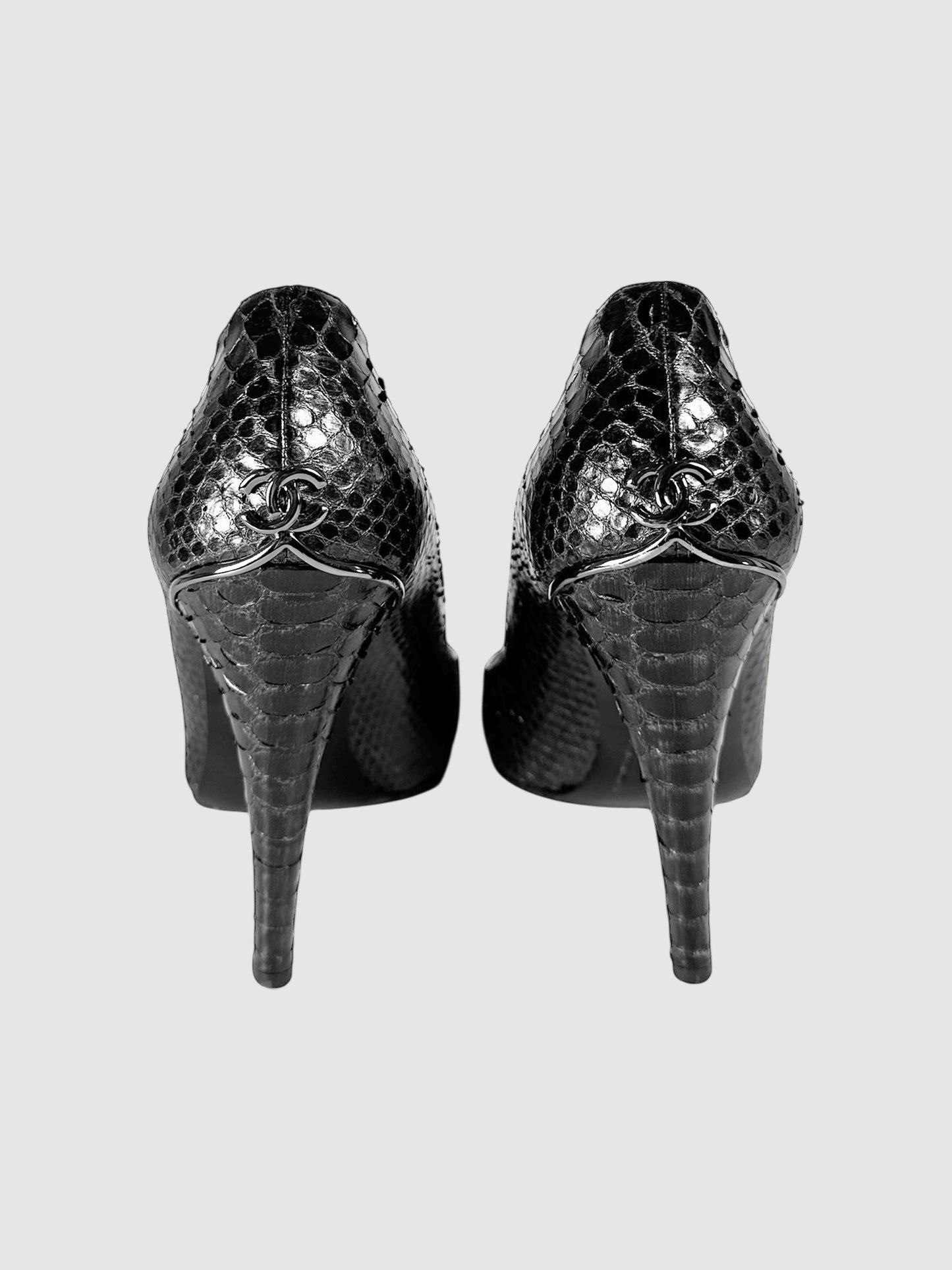 Snakeskin Pumps