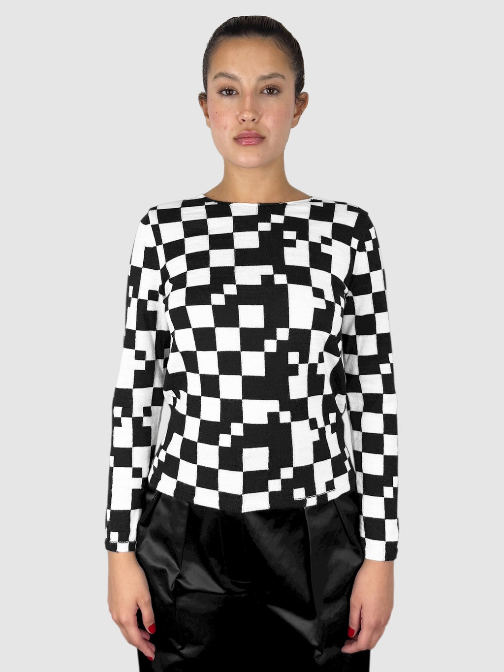 Wool Checkered Top