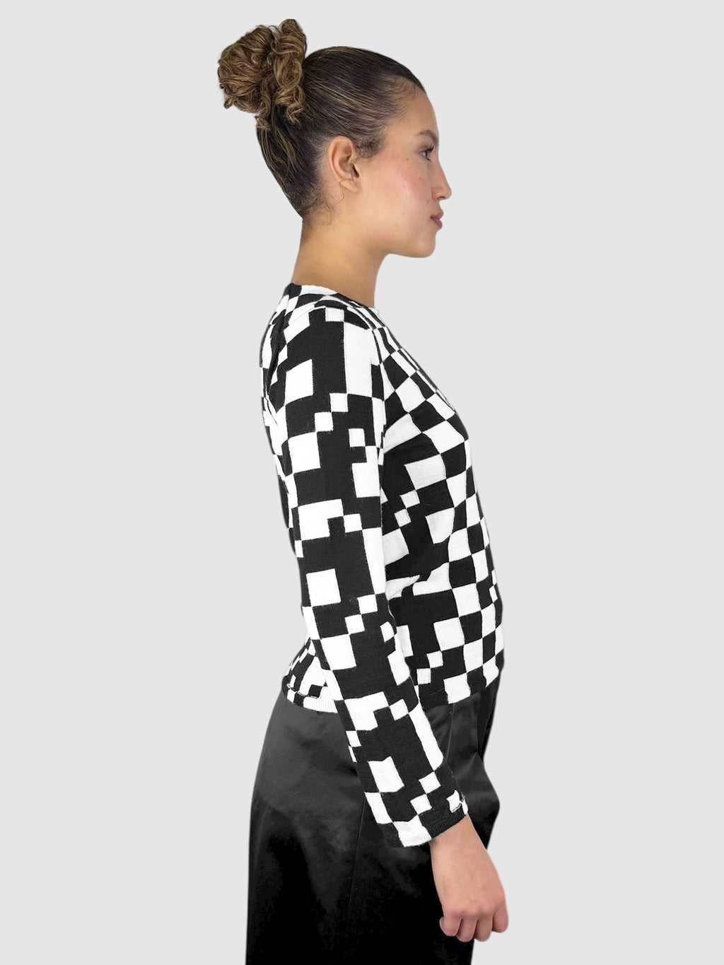 Wool Checkered Top