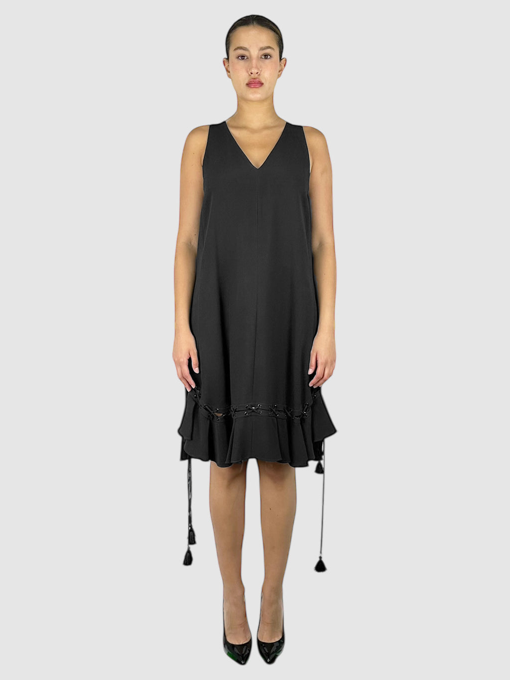 V-Neck Midi Dress
