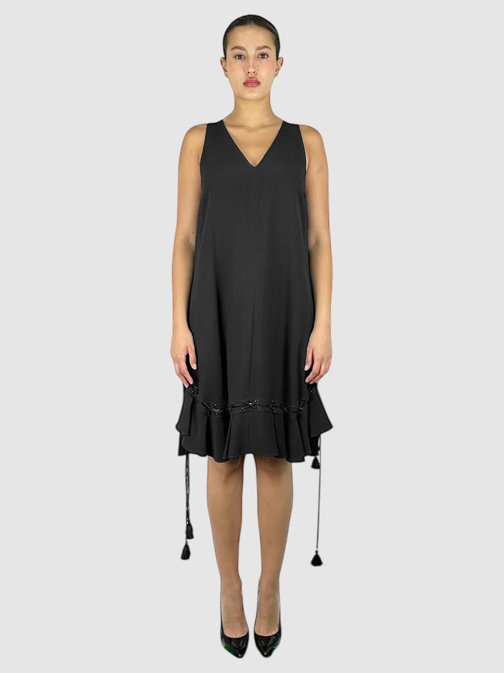 V-Neck Midi Dress