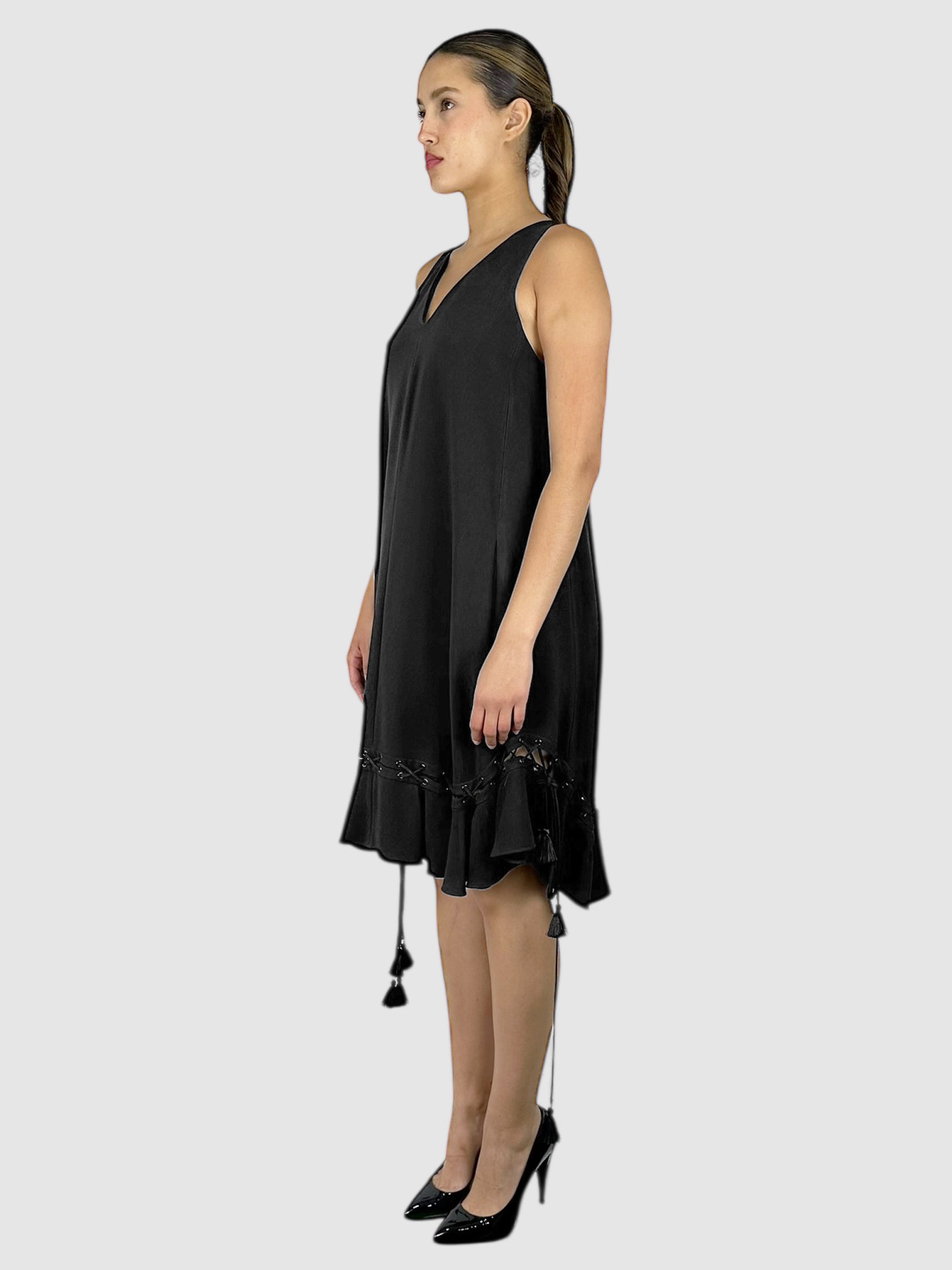 V-Neck Midi Dress