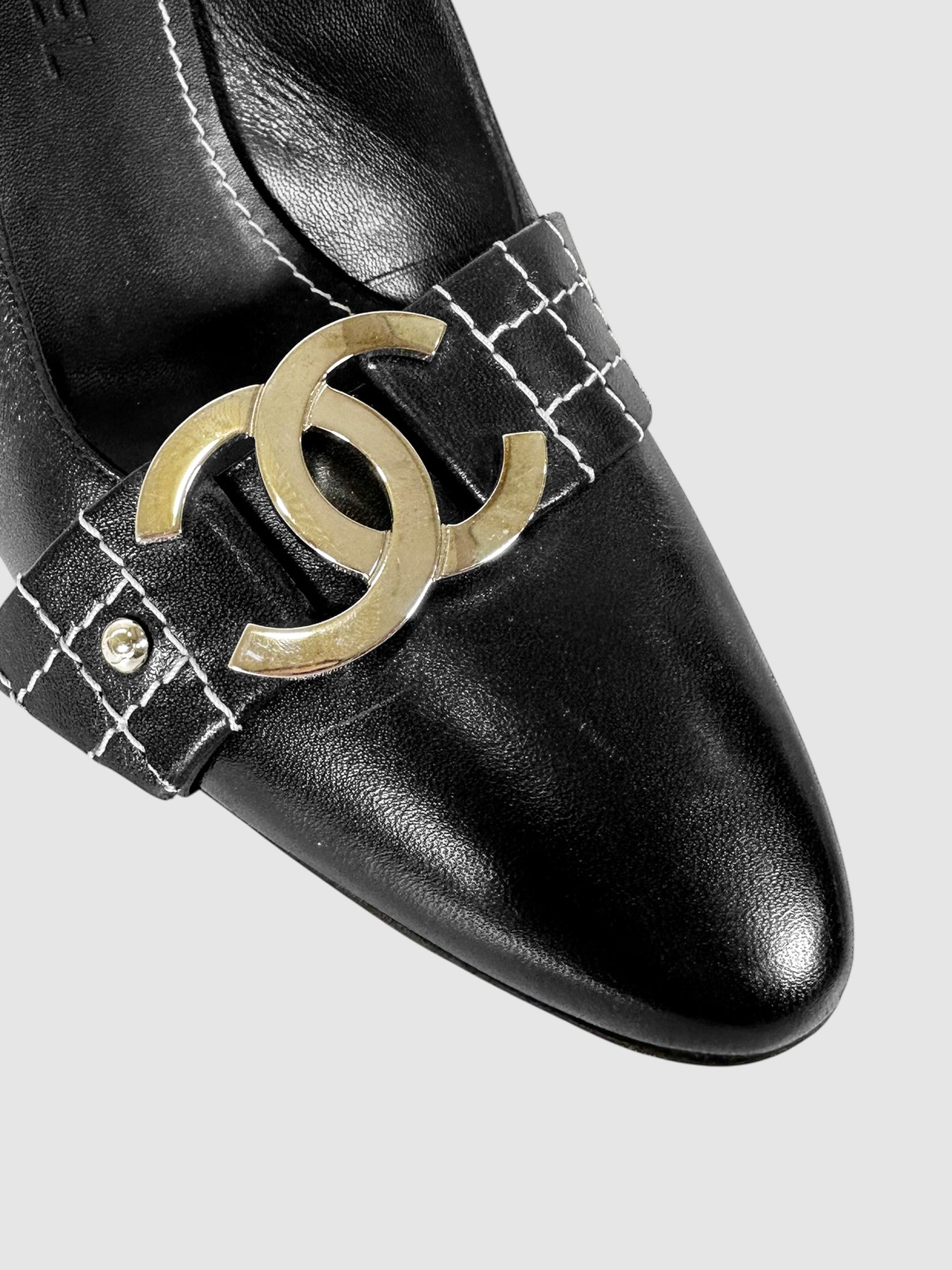 CC Buckle Slingback Pumps