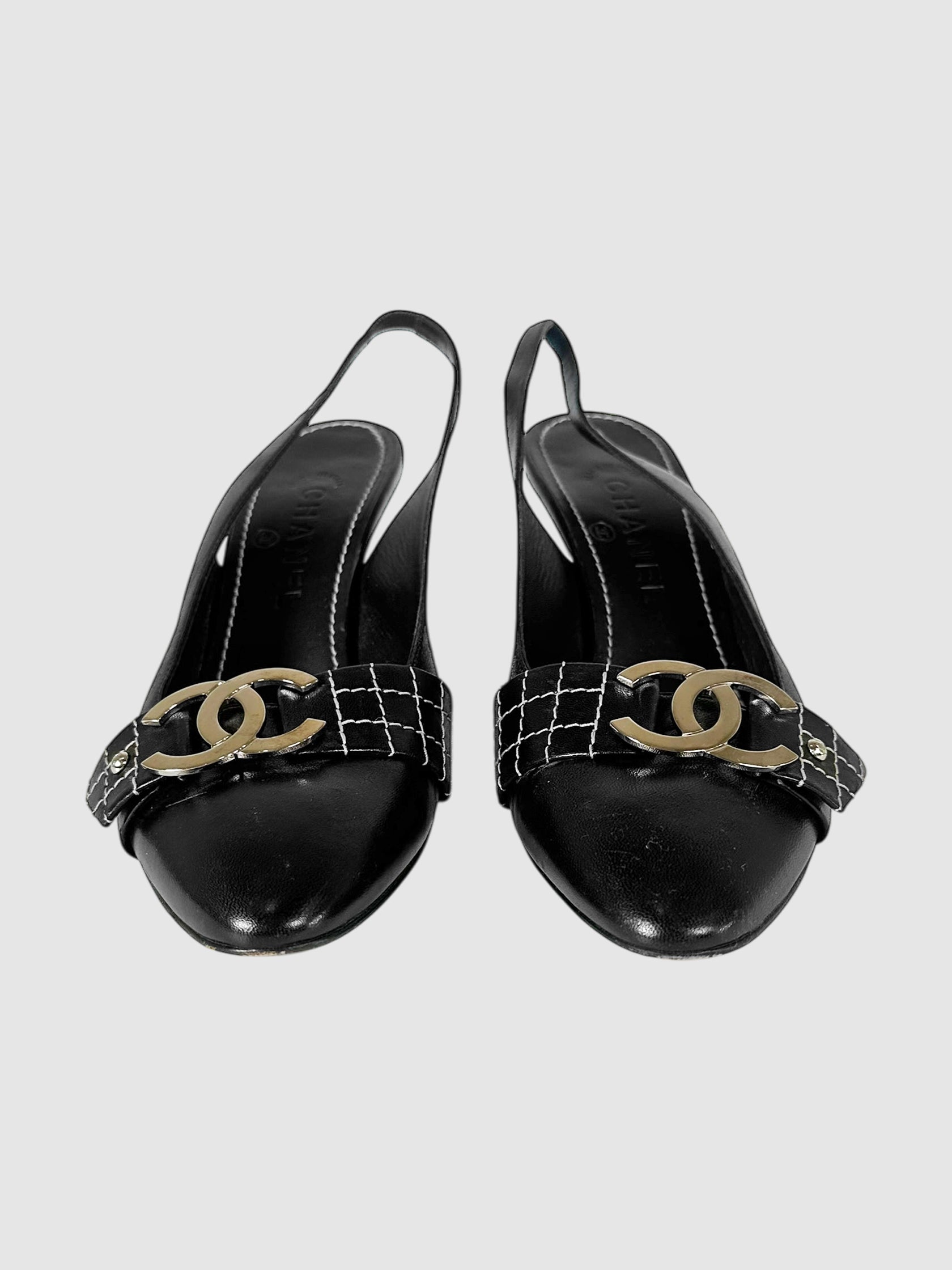 CC Buckle Slingback Pumps