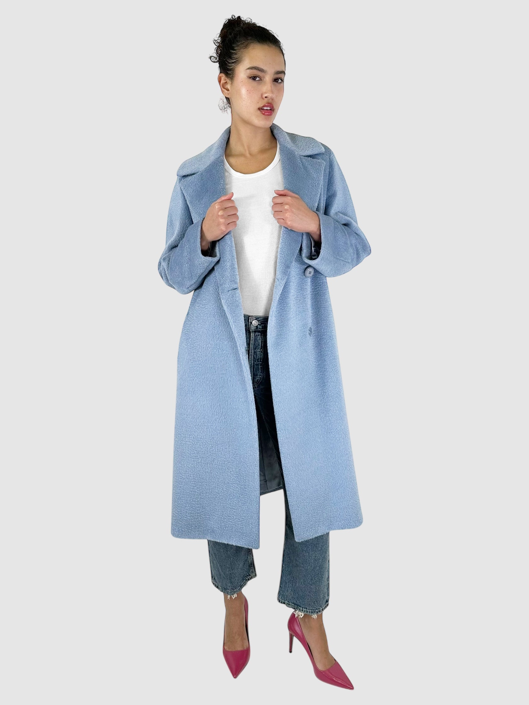 Alpaca and Wool Double-Breasted Coat