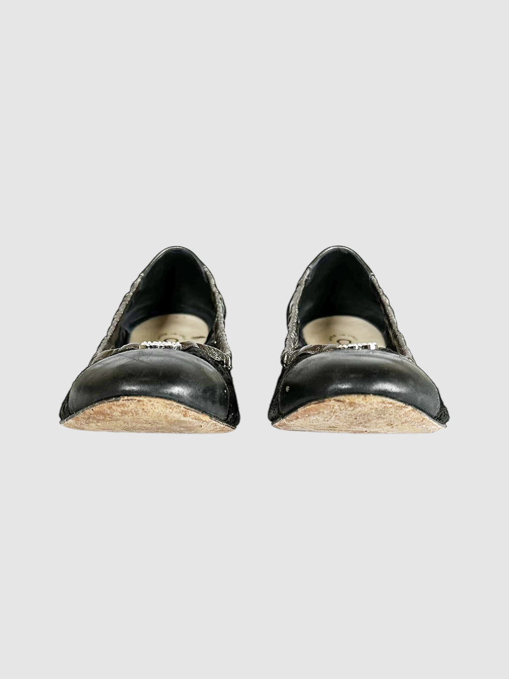 Lace CC Cap Toe Flats - Size 38