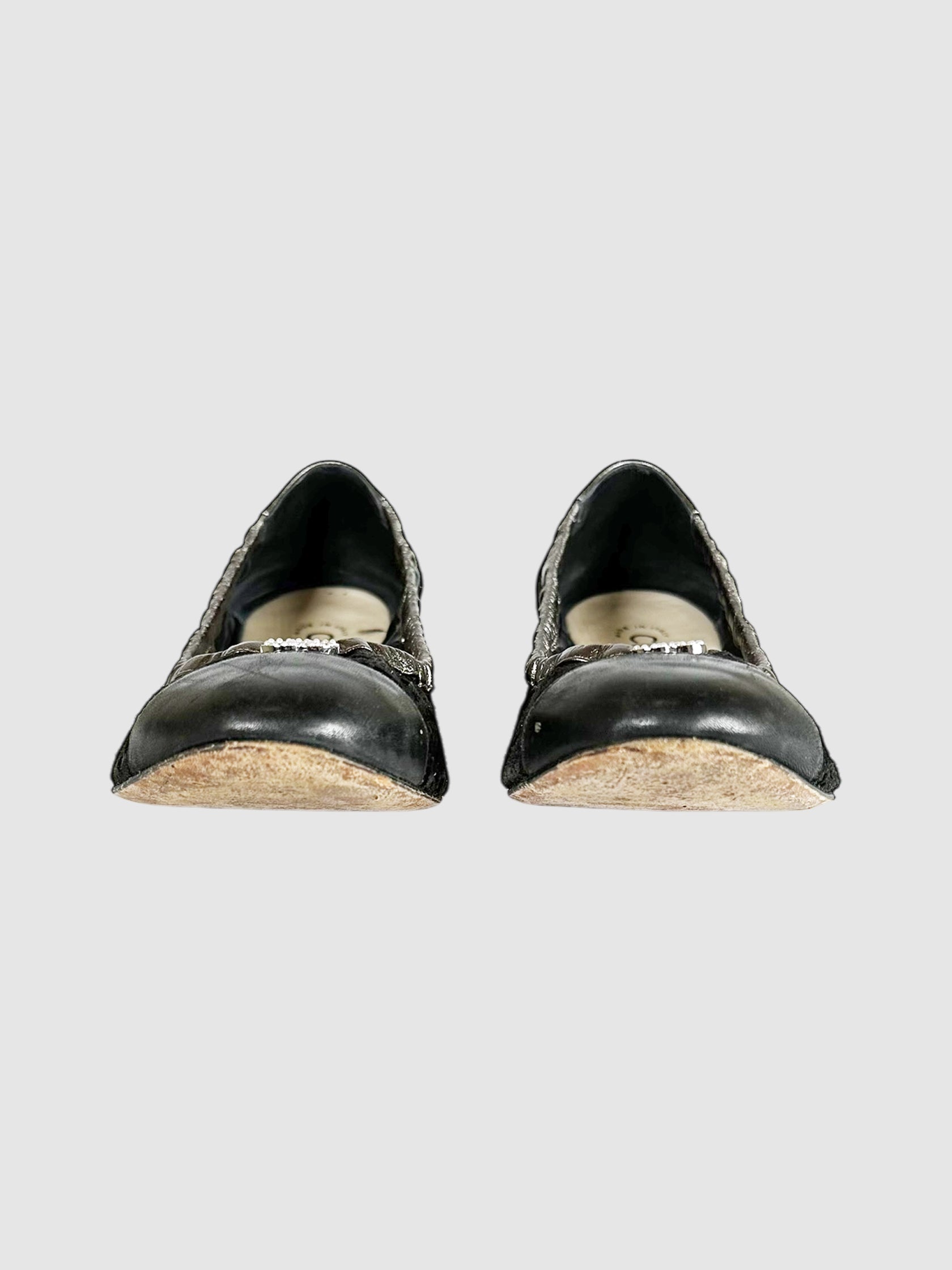 Lace CC Cap Toe Flats - Size 38