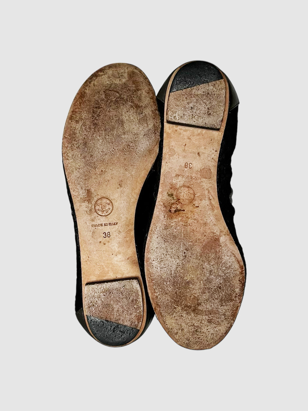 Lace CC Cap Toe Flats - Size 38