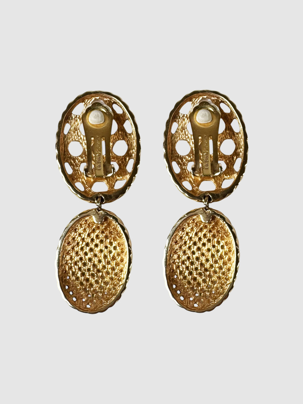 Cannage Drop Clip-On Earrings