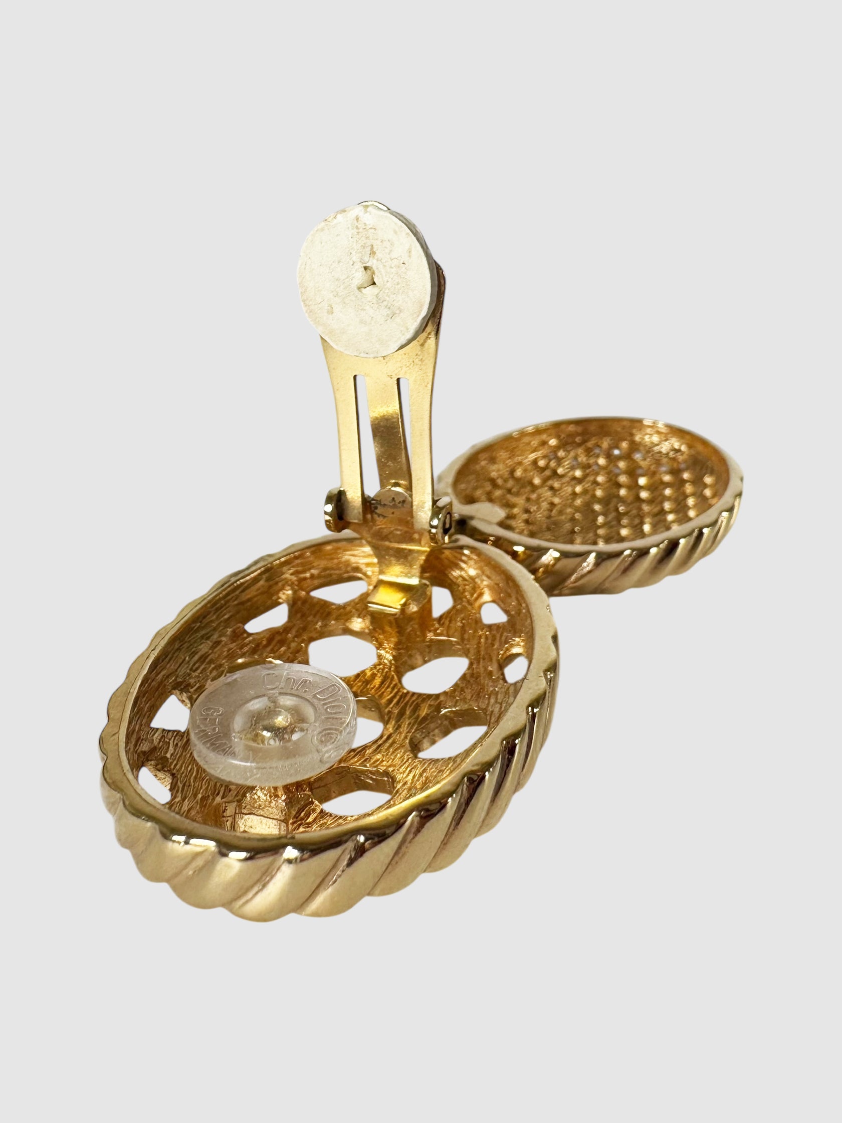 Cannage Drop Clip-On Earrings