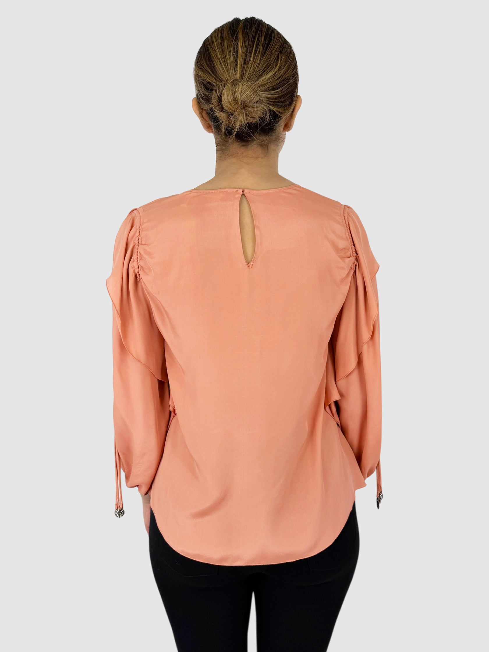 Silk Ruffled Top