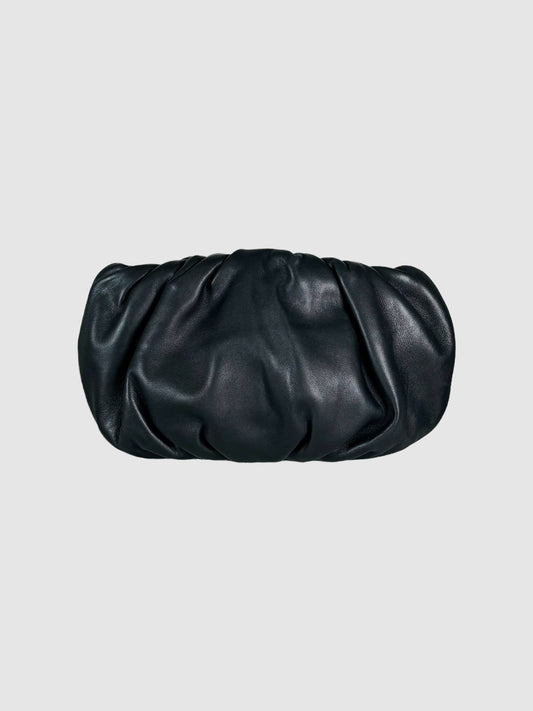 Medium Gathered Leather Clutch