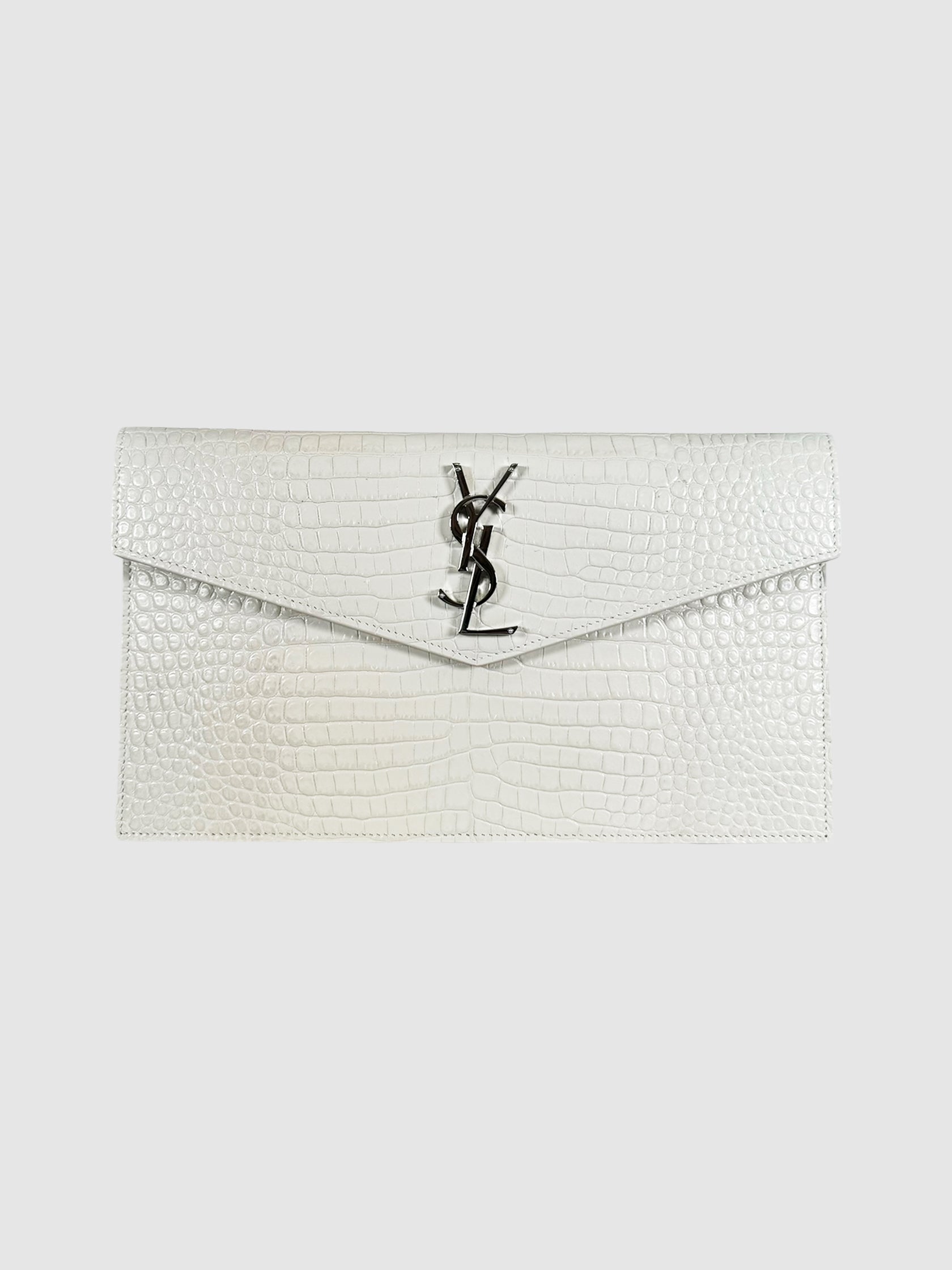Croc Embossed Uptown Clutch