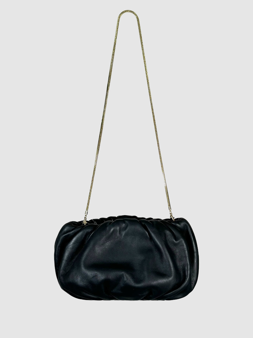 Medium Gathered Leather Clutch