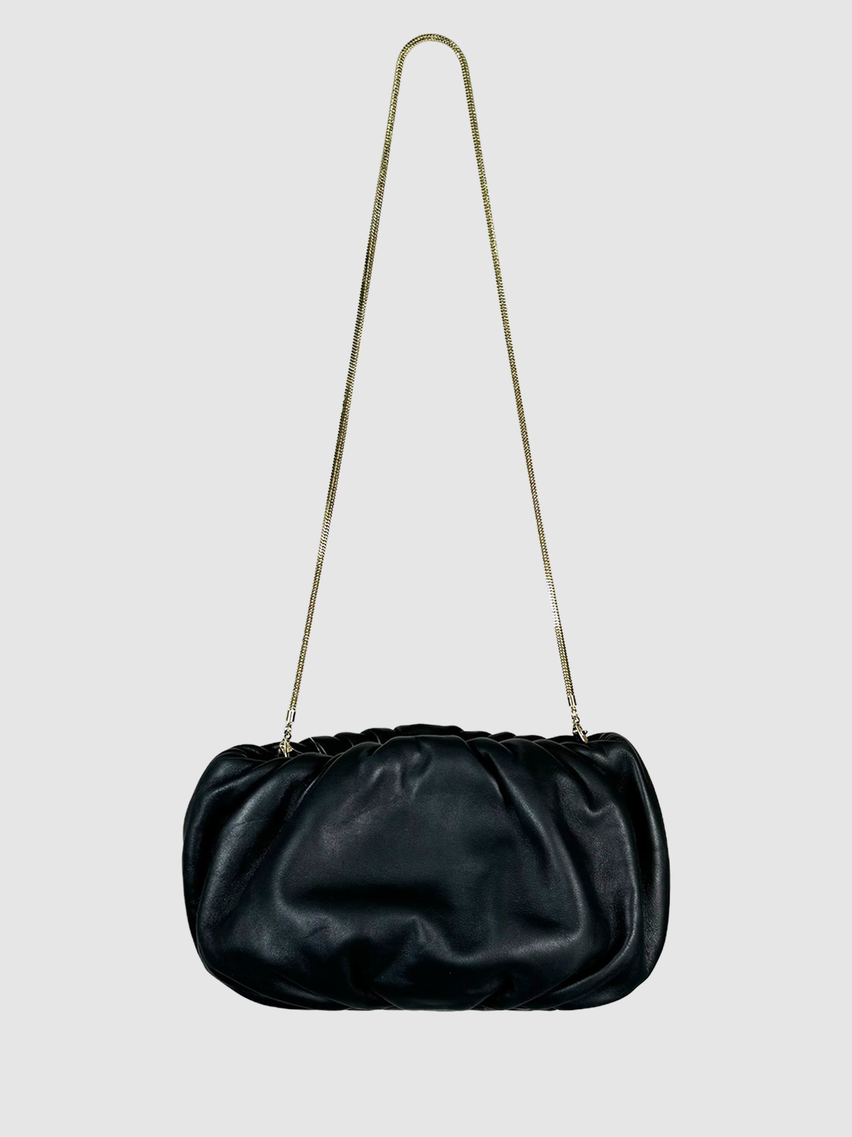 Medium Gathered Leather Clutch