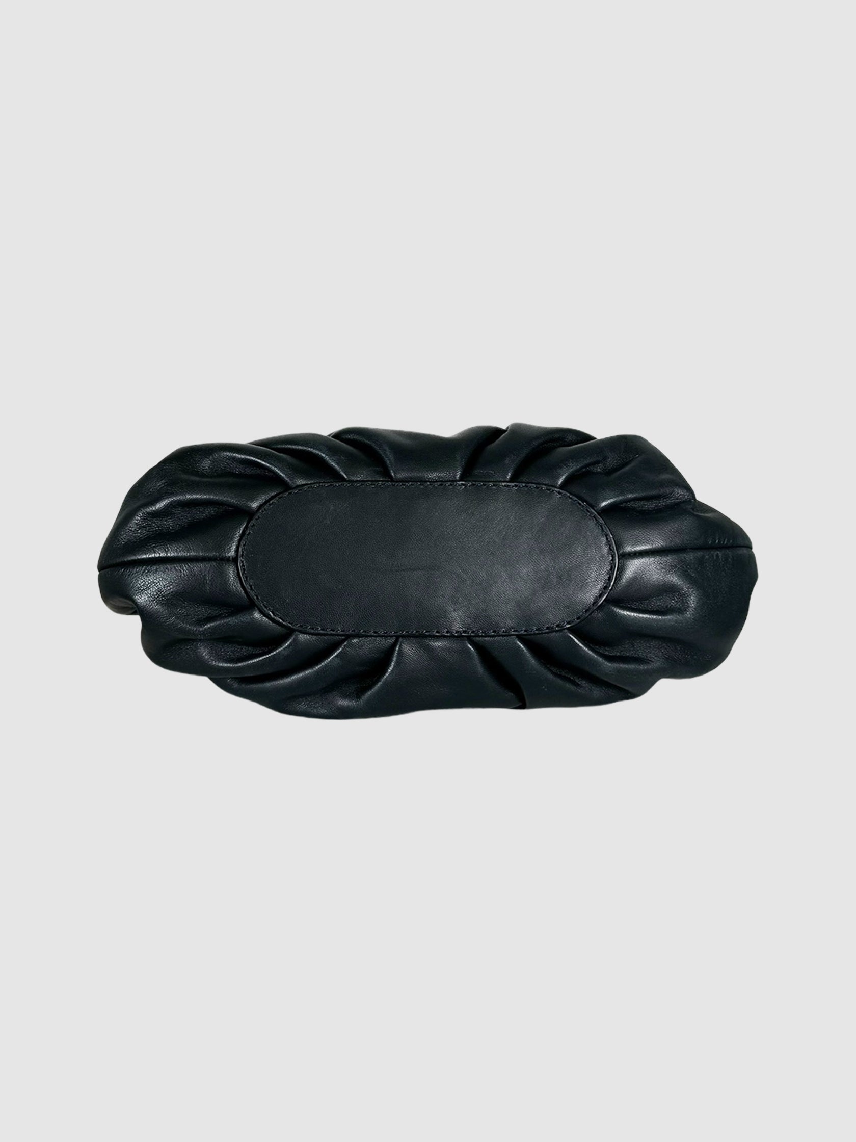 Medium Gathered Leather Clutch