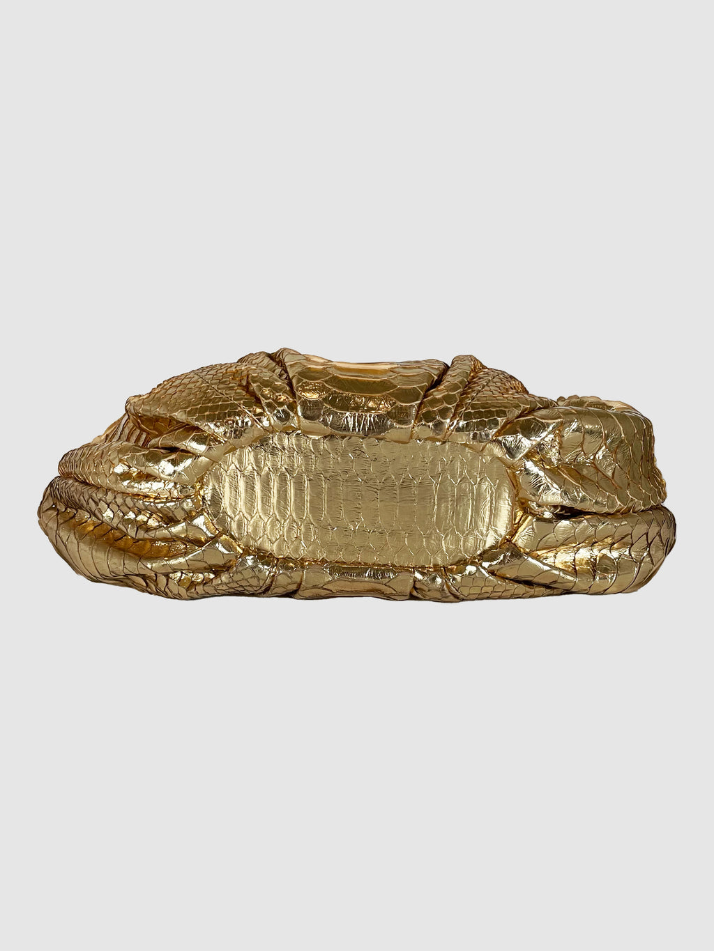 Croc Embossed Metallic Clutch