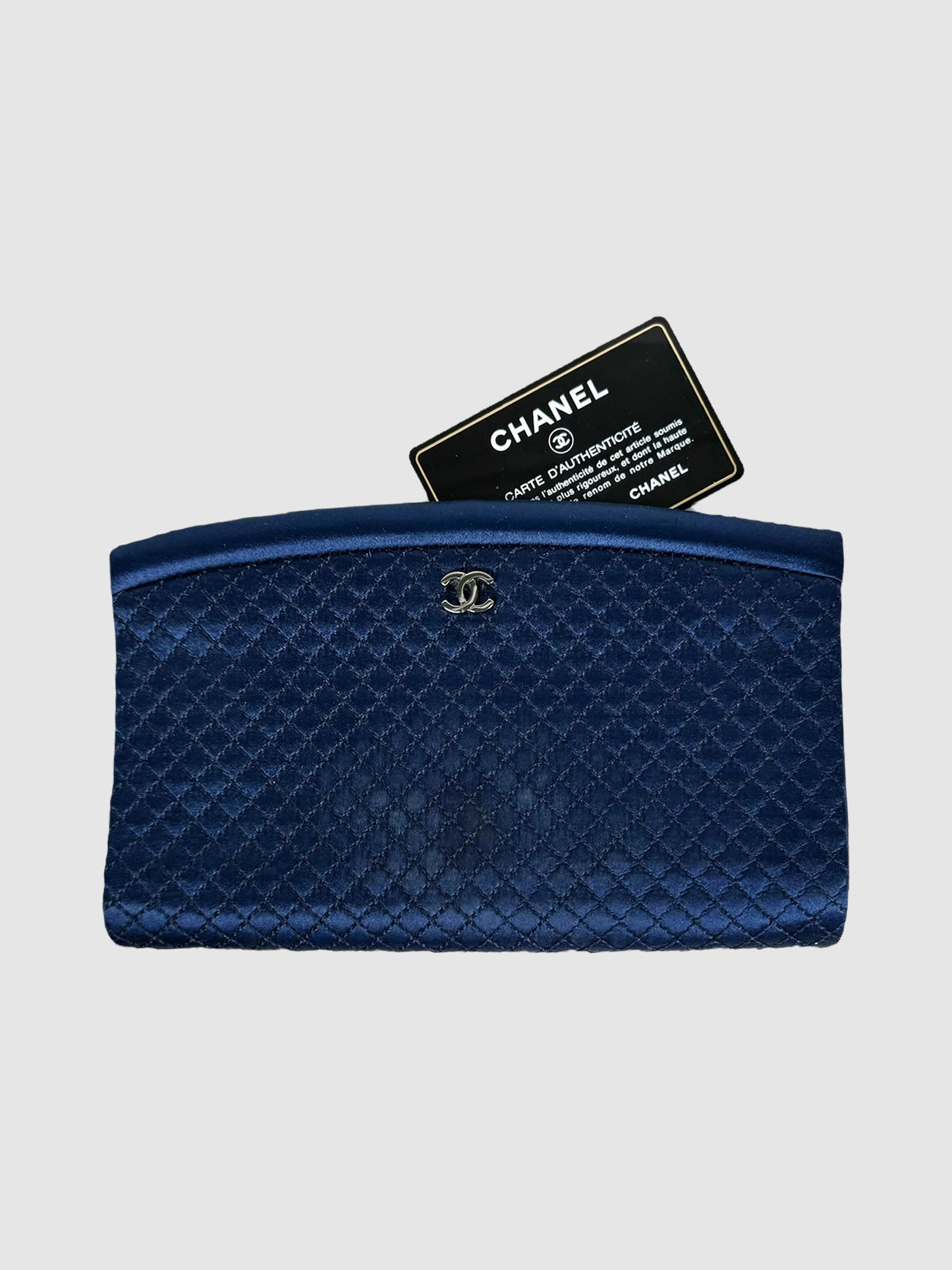 Quilted Satin Frame Clutch