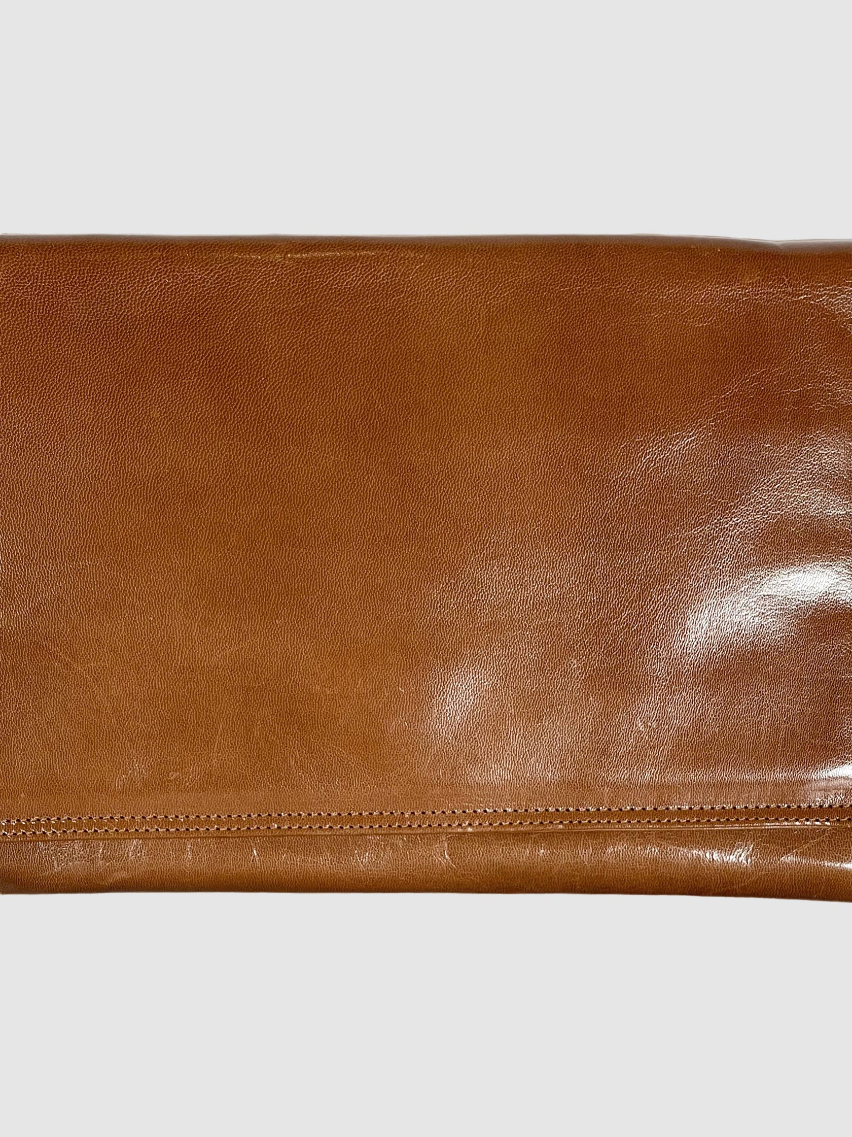 Leather Clutch with Wristlet