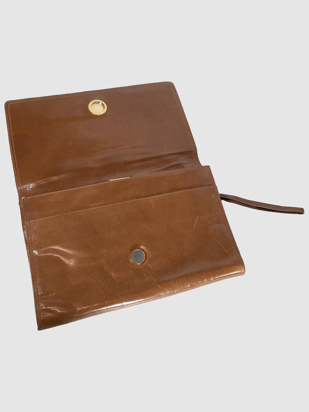 Leather Clutch with Wristlet