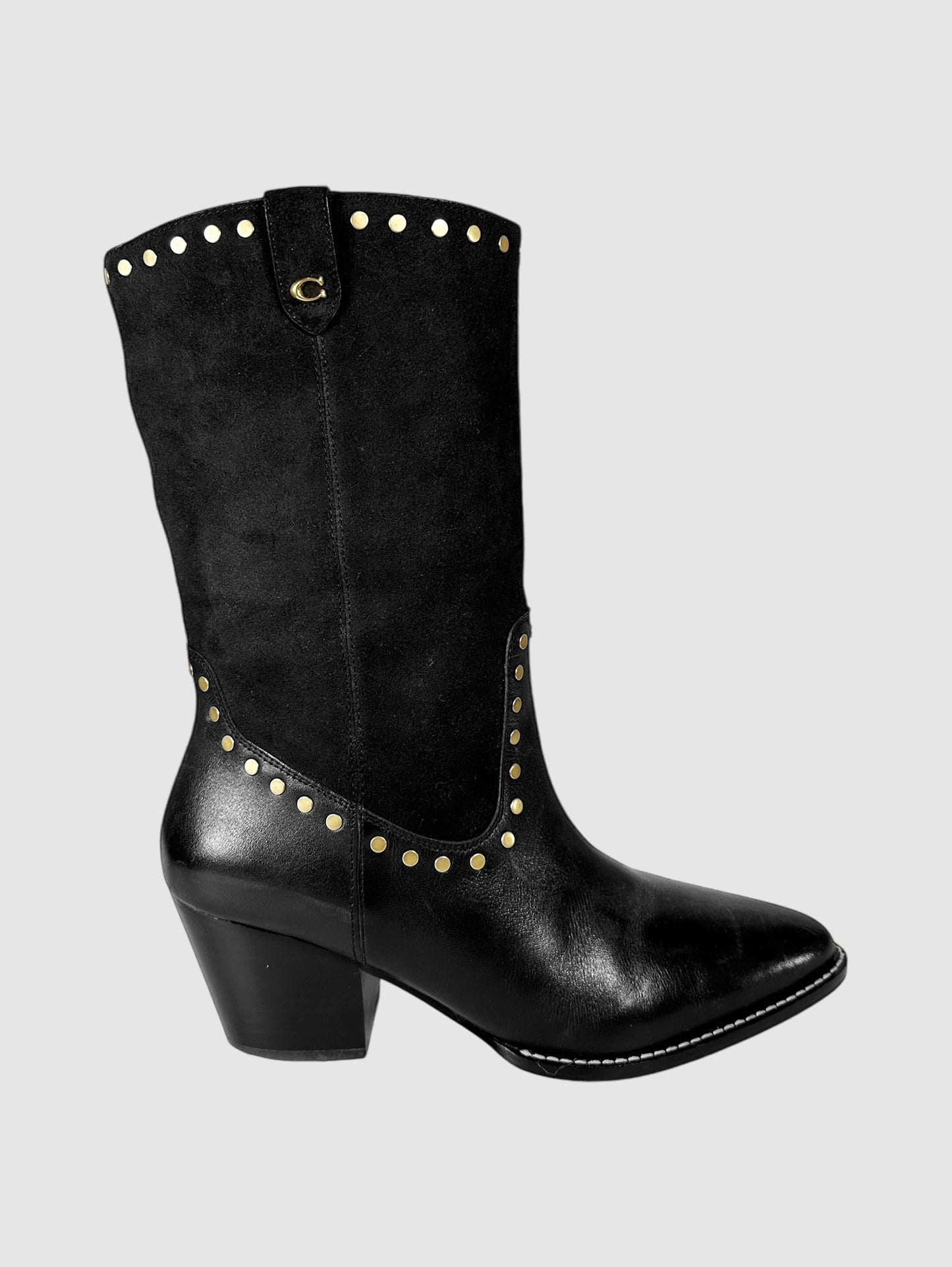 Studded Phoebe Heeled Booties - Size 9.5