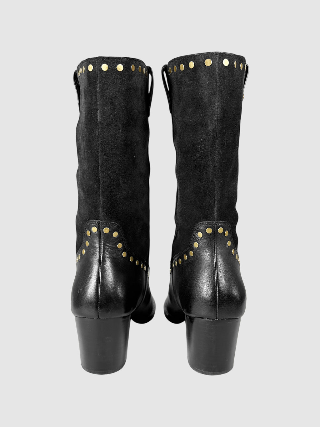 Studded Phoebe Heeled Booties - Size 9.5