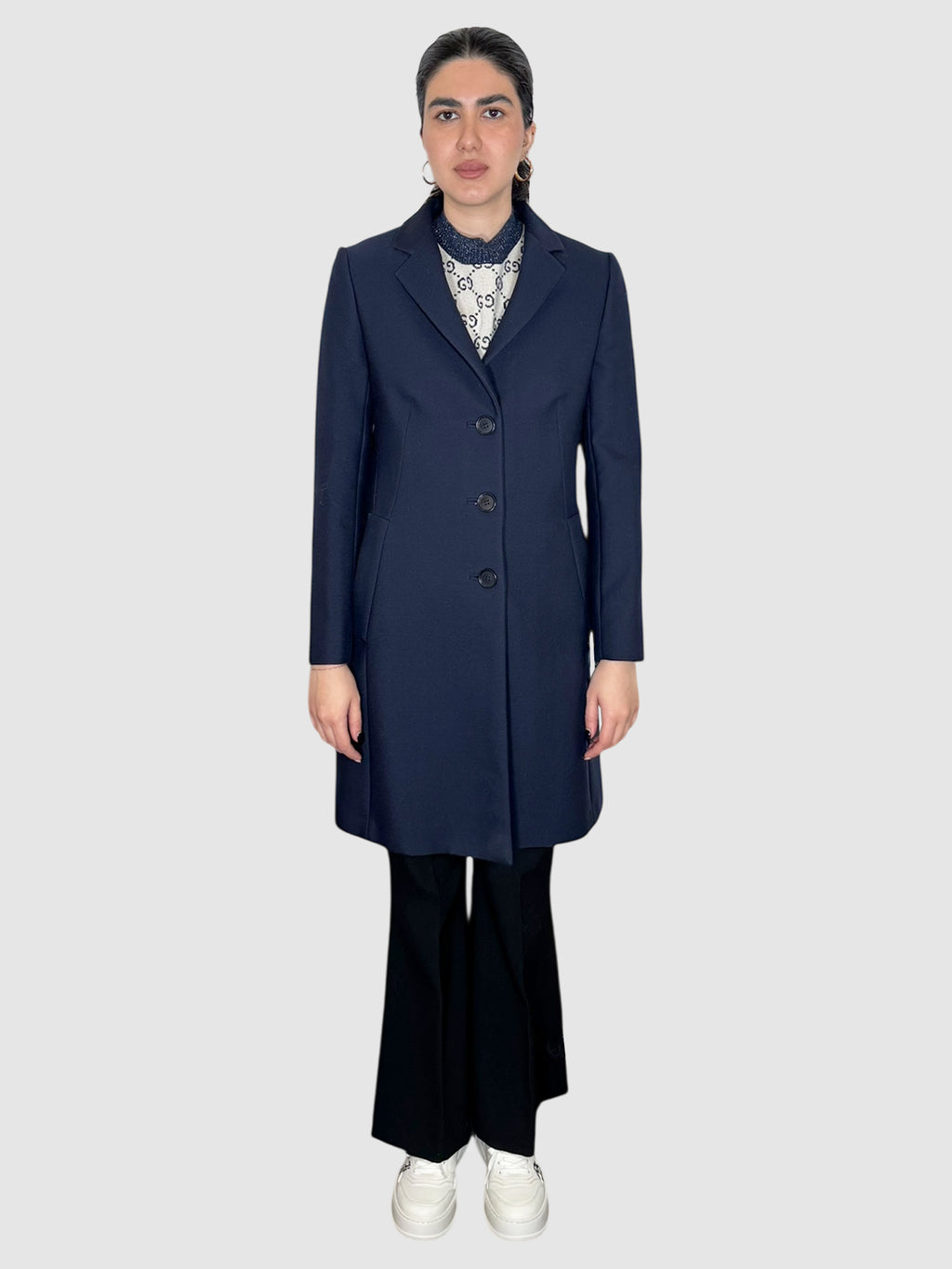 Wool Button-Up Coat