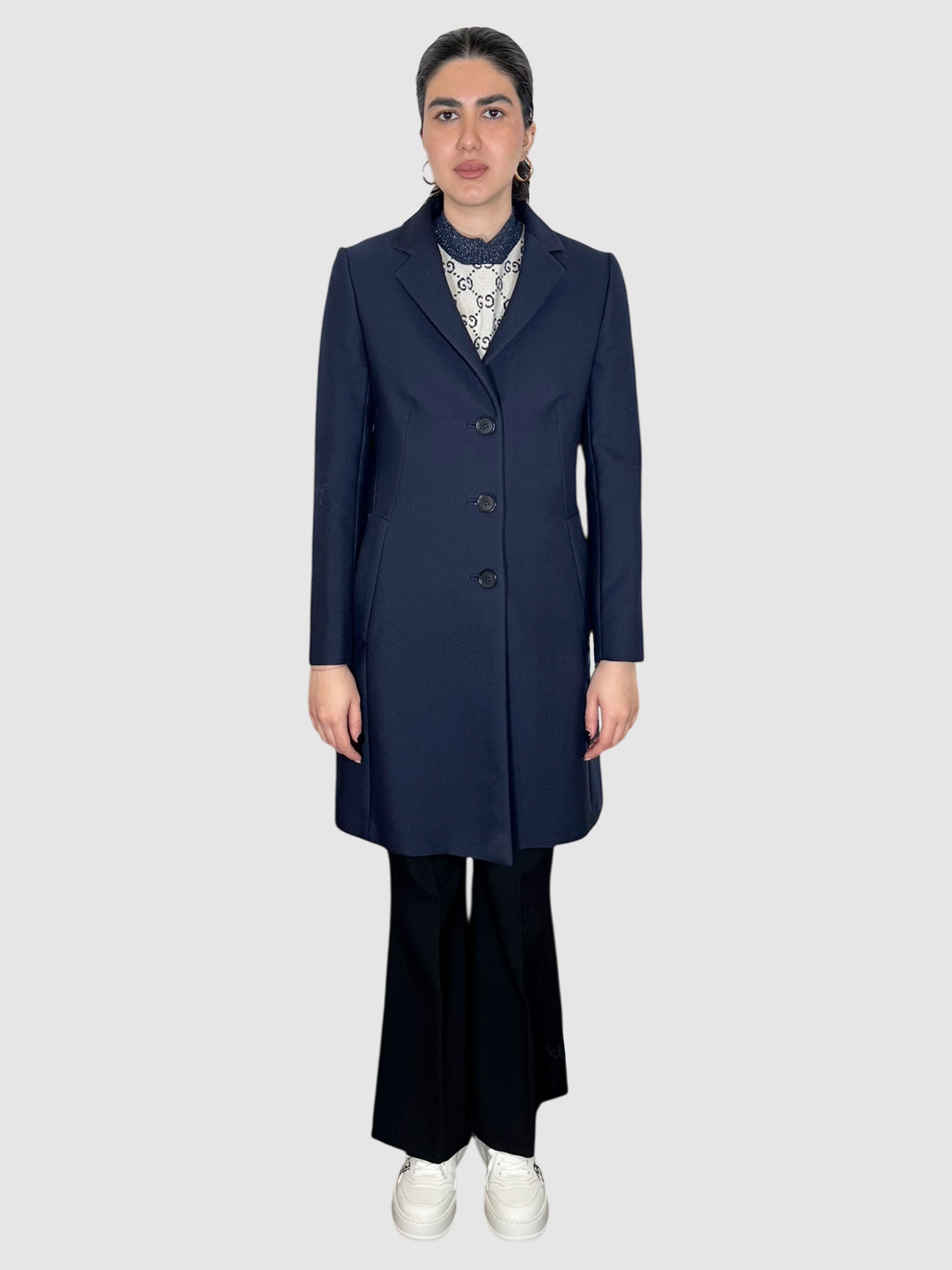 Wool Button-Up Coat