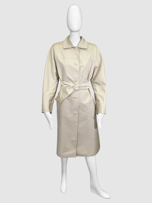 Max Mara Button-Up Trench Coat - Size 8