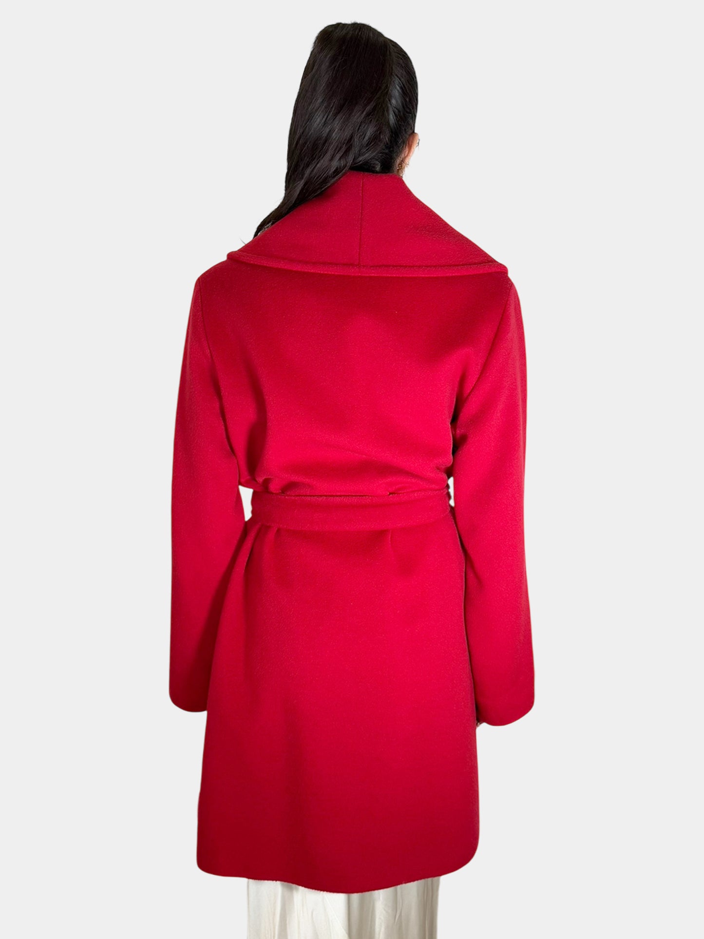 Wool Cashmere Wrap Coat - Size 14