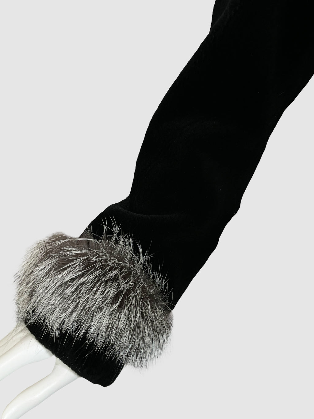 Shearling Fur Collar Coat - Size M/L