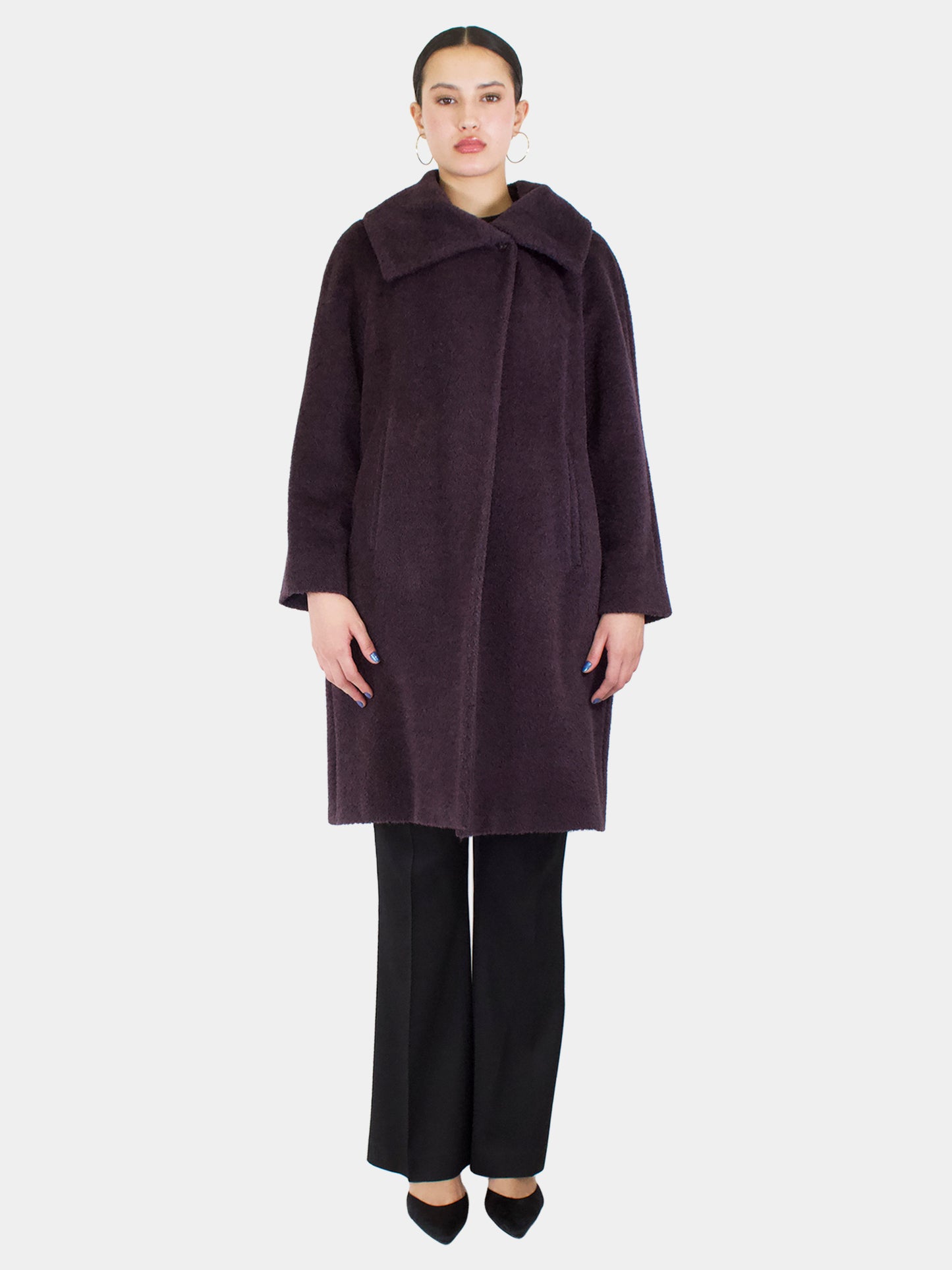 Alpaca Wool Midi Coat - Size 8