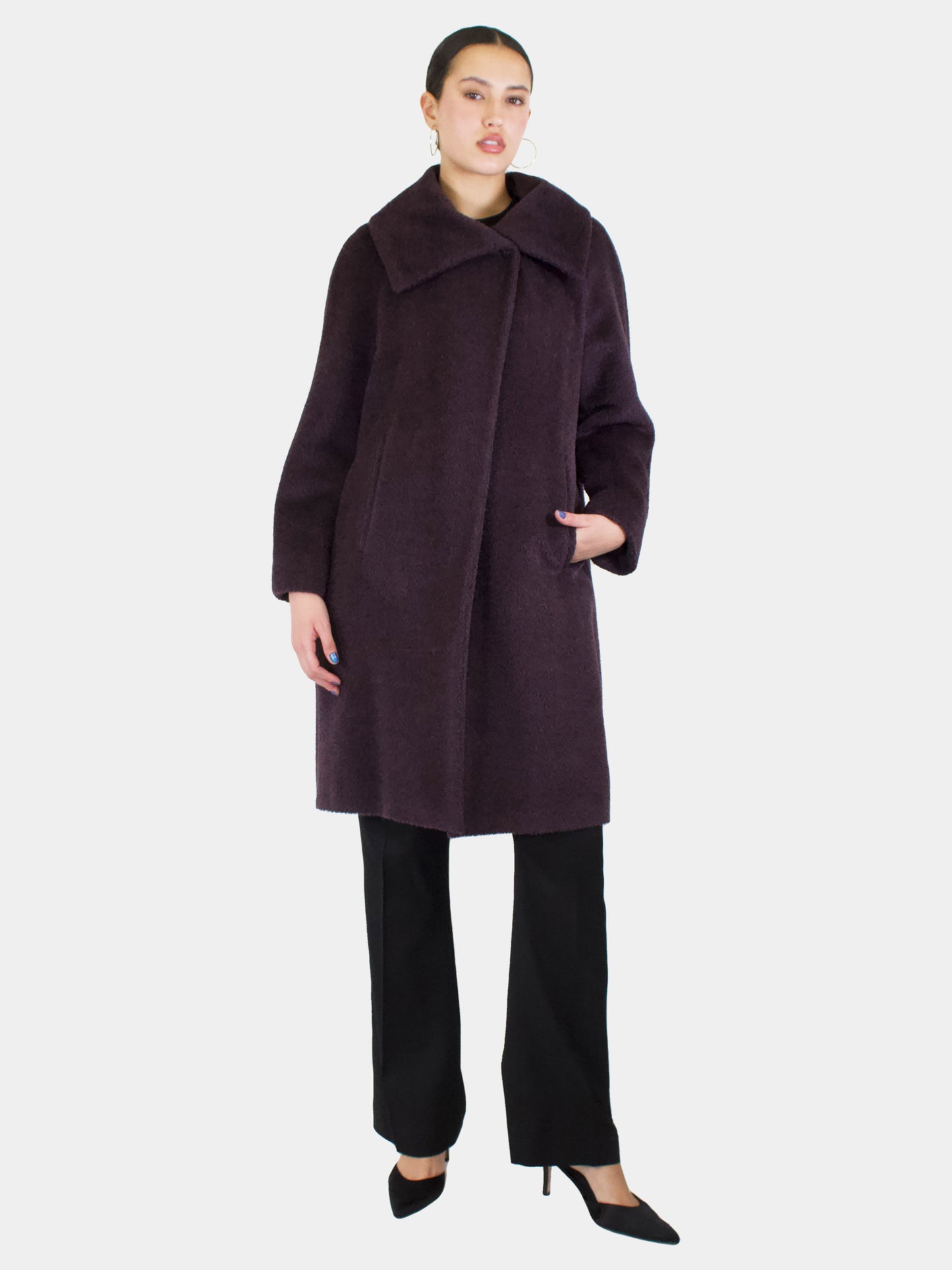 Alpaca Wool Midi Coat - Size 8