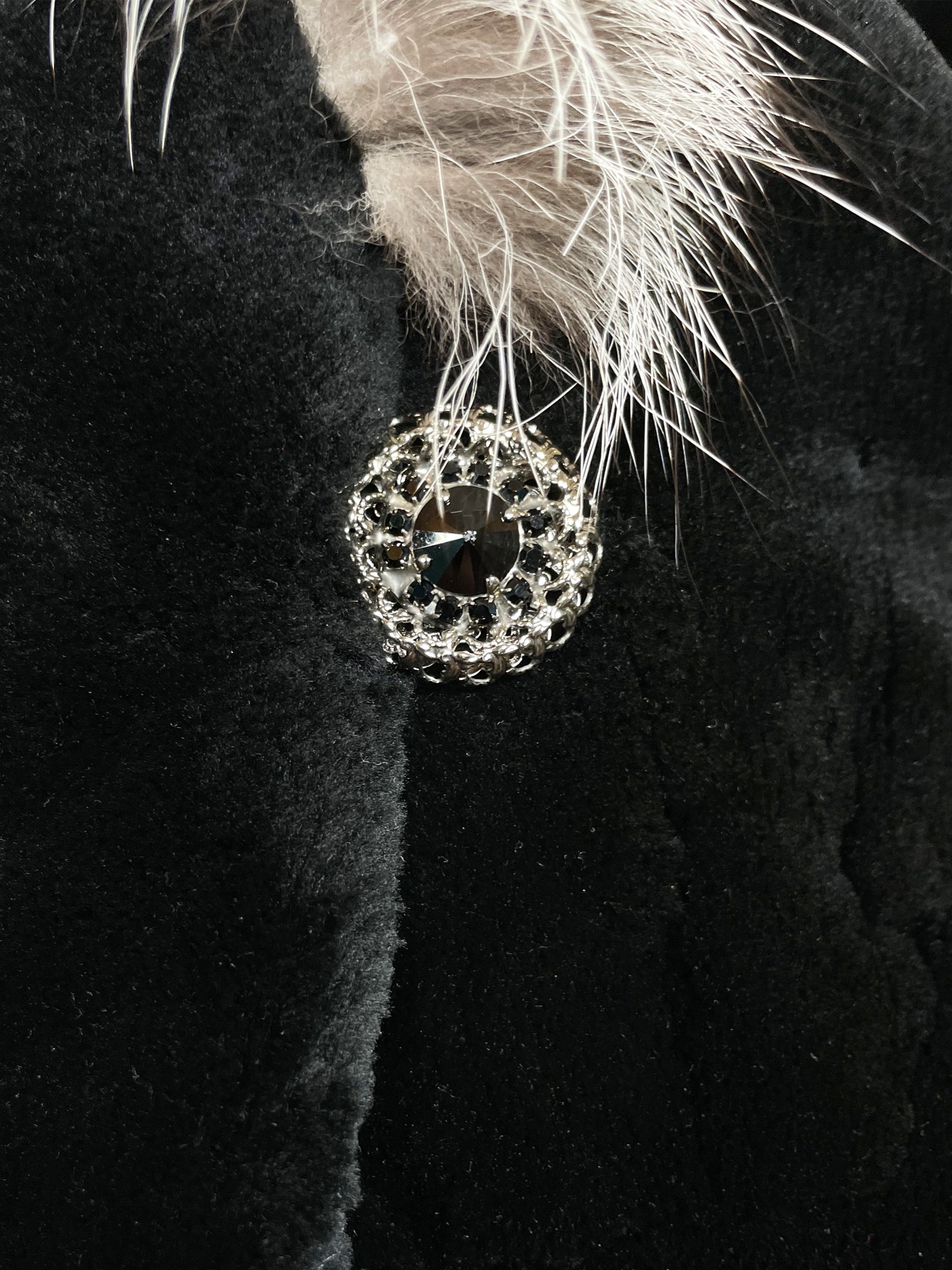 Shearling Fur Collar Coat - Size M/L