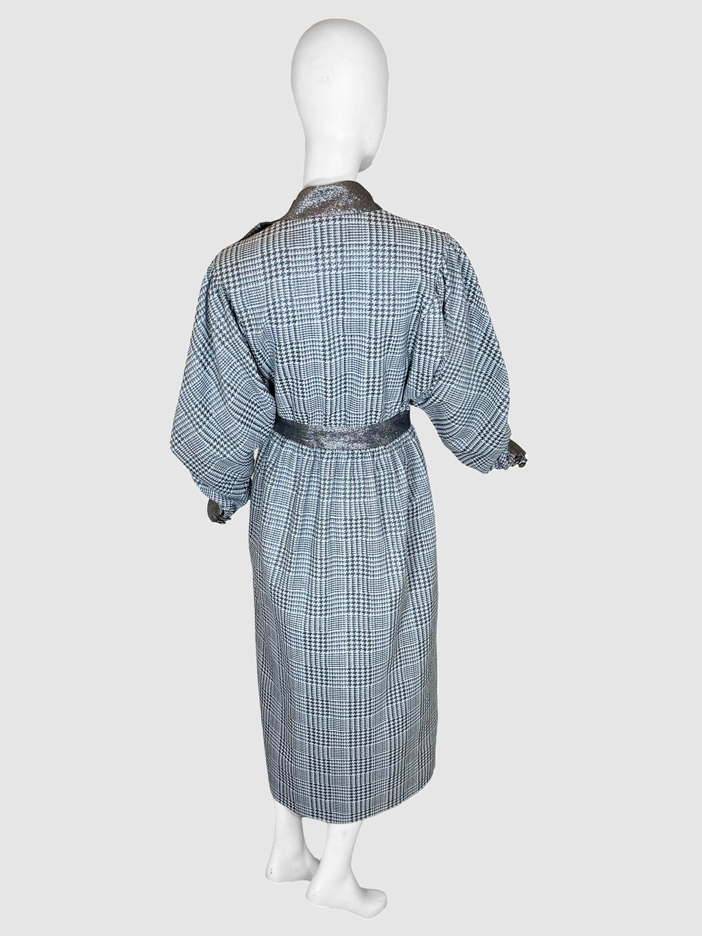 Houndstooth Long Coat - Size L