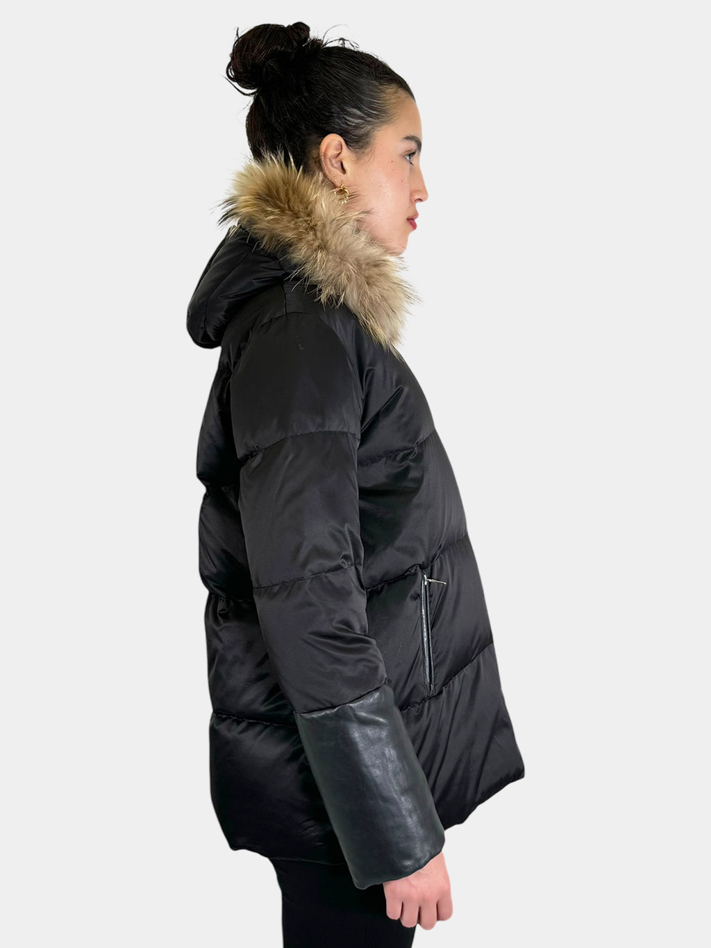 Marcie Fur Trim Puffer Coat - Size 3