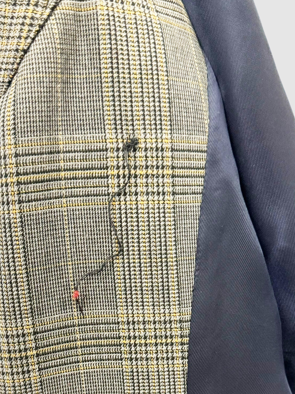 Check Print Trench Coat - Size 36