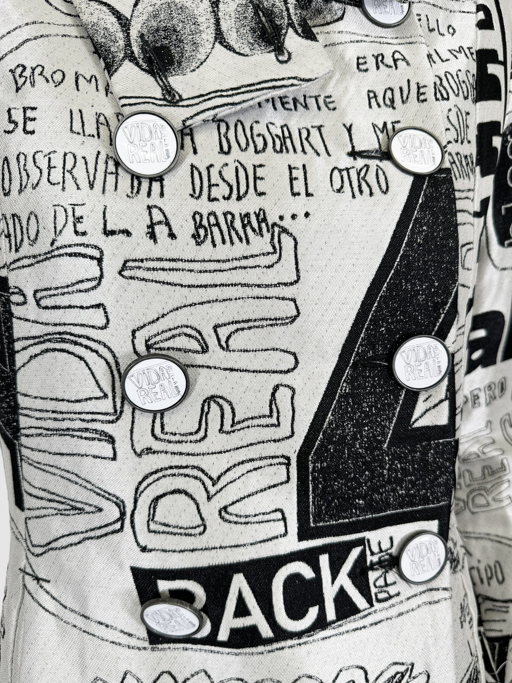 Sketch Print Trench Coat - Size 38