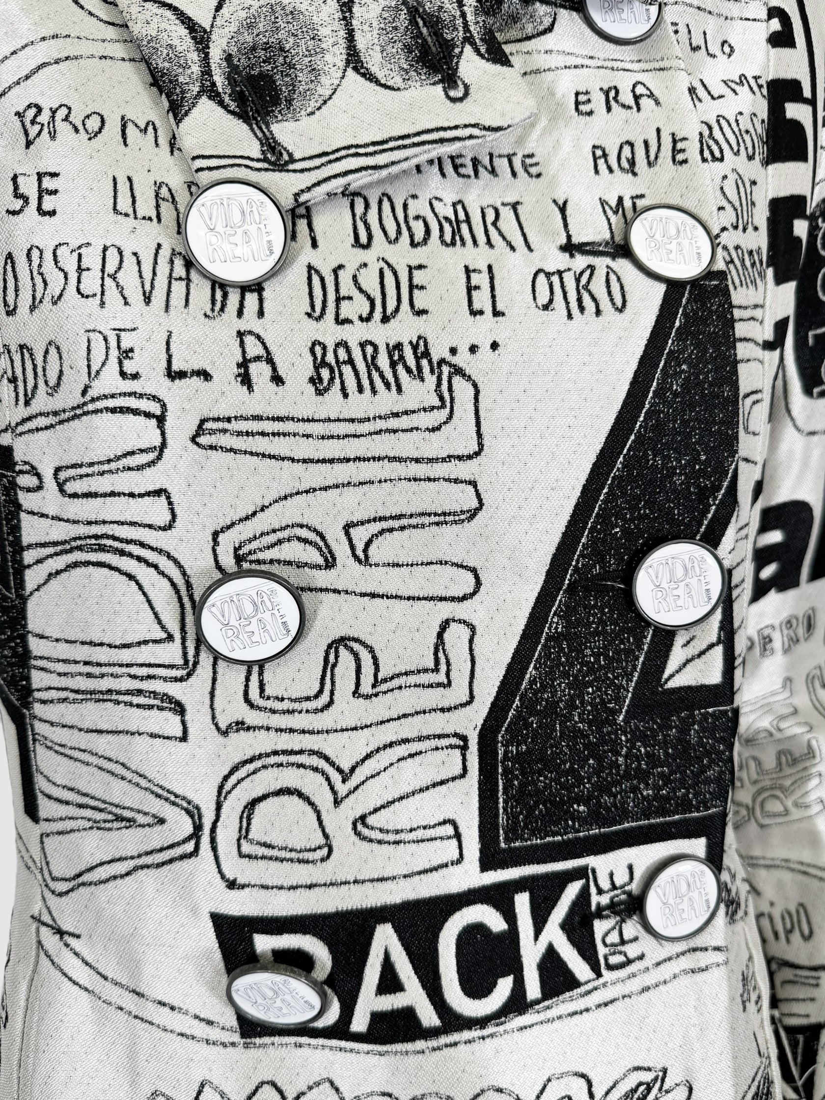 Sketch Print Trench Coat - Size 38