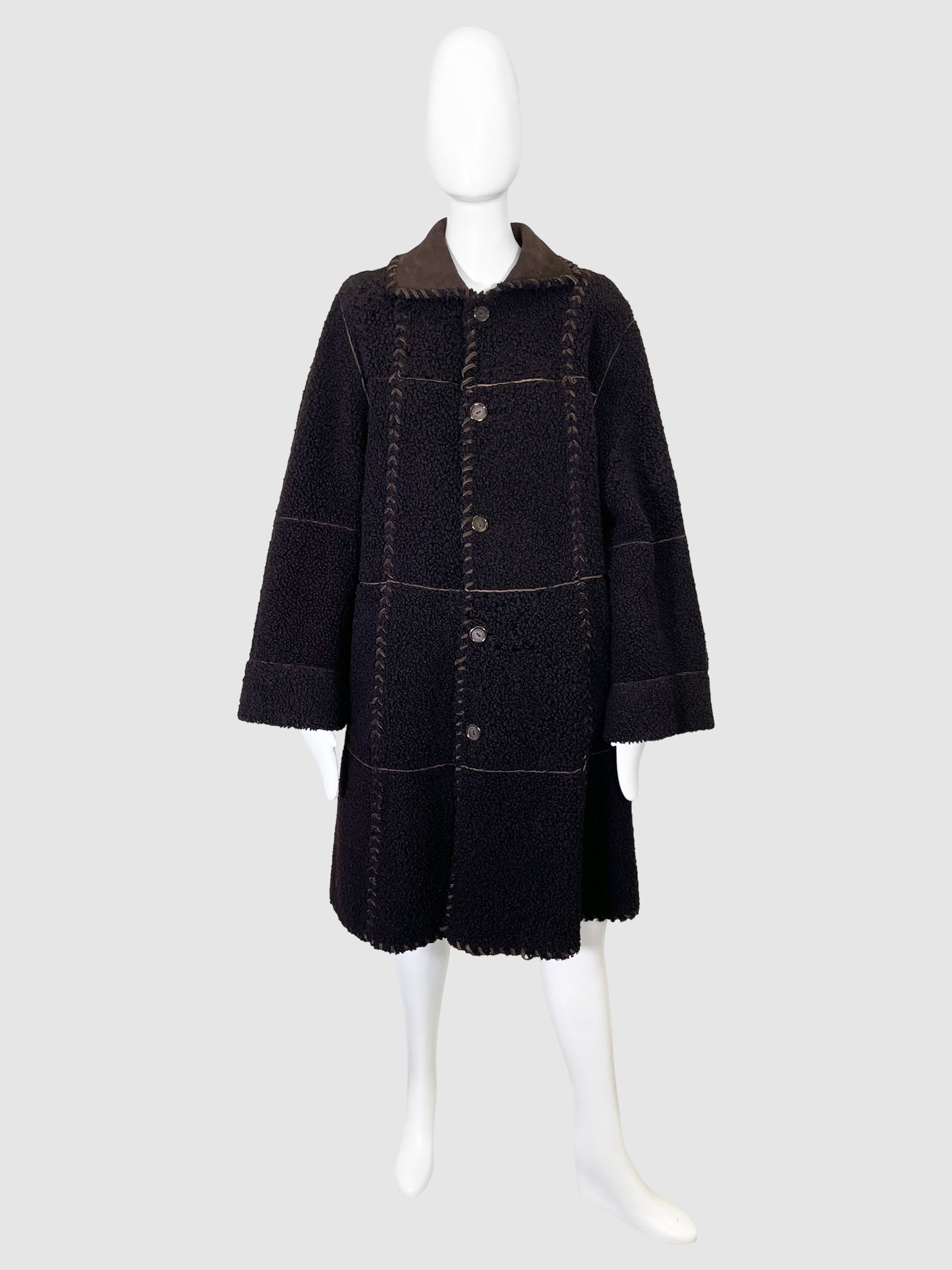 Reversible Shearling Coat - Size L